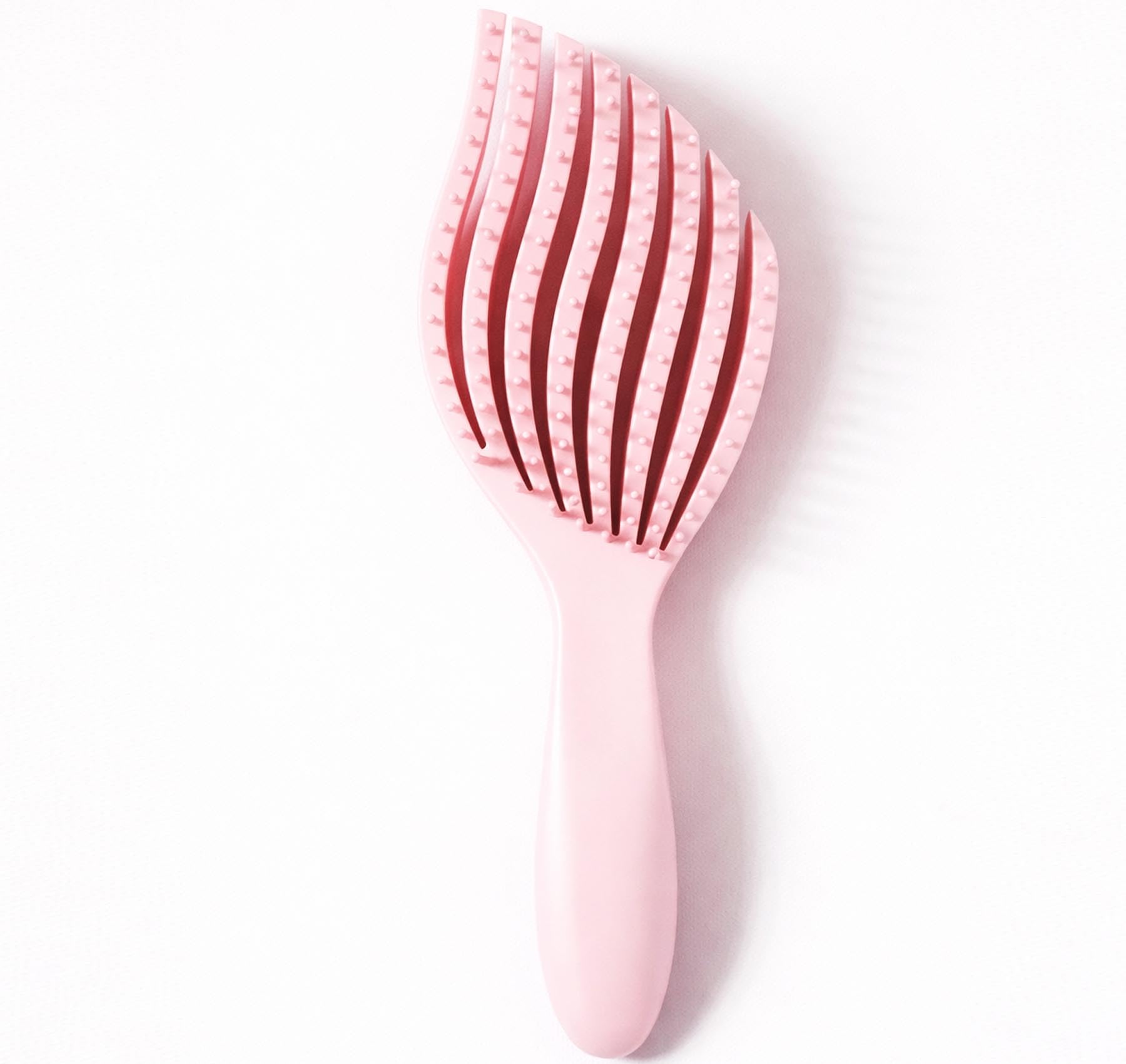 DEAD SKIN Quick Dry Vent Hair Brush, Flexible Detangling Blow Dry Brush_Pink