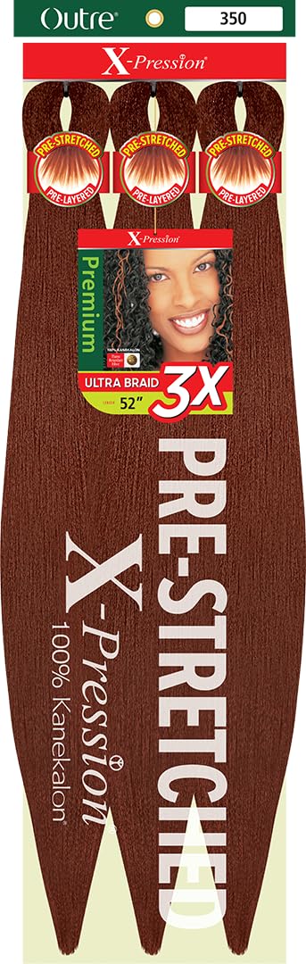 [5 Pack Deal] Outre X-Pression Braid-Pre Stretched Braid 52'' 3X 5 Packs (350)