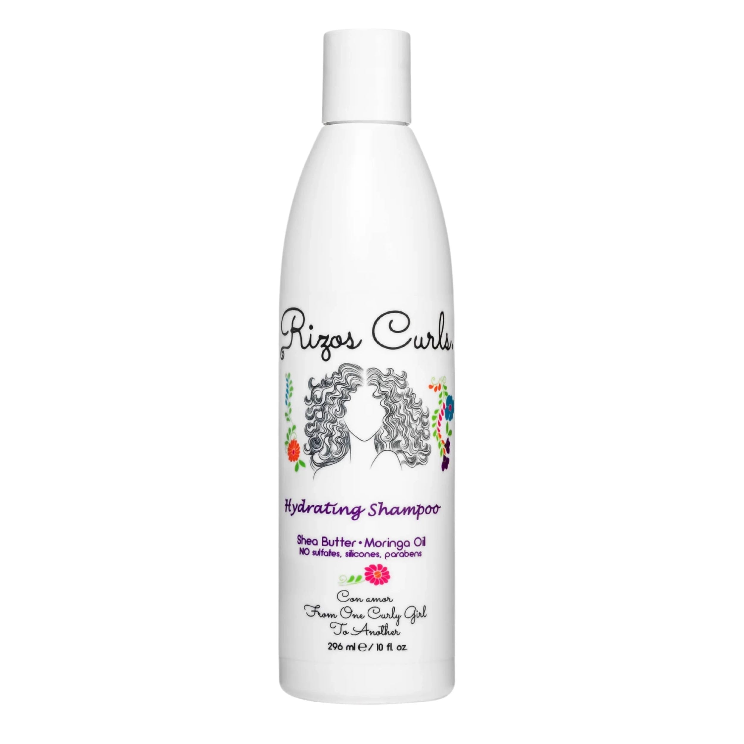 Rizos Curls Hydrating Shampoo, Gently Cleanse, Deeply Moisturizes & Nourishes Scalp, Soft & Healthy Hair from Shea Butter & Mori