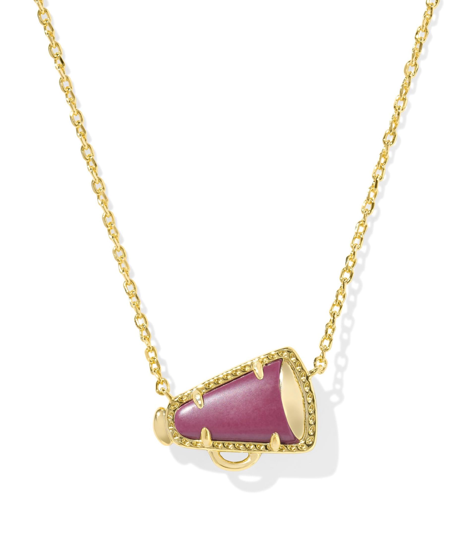 Kendra Scott, Womens, Cheer Short Pendant Necklace, Maroon Magnesite, One Size