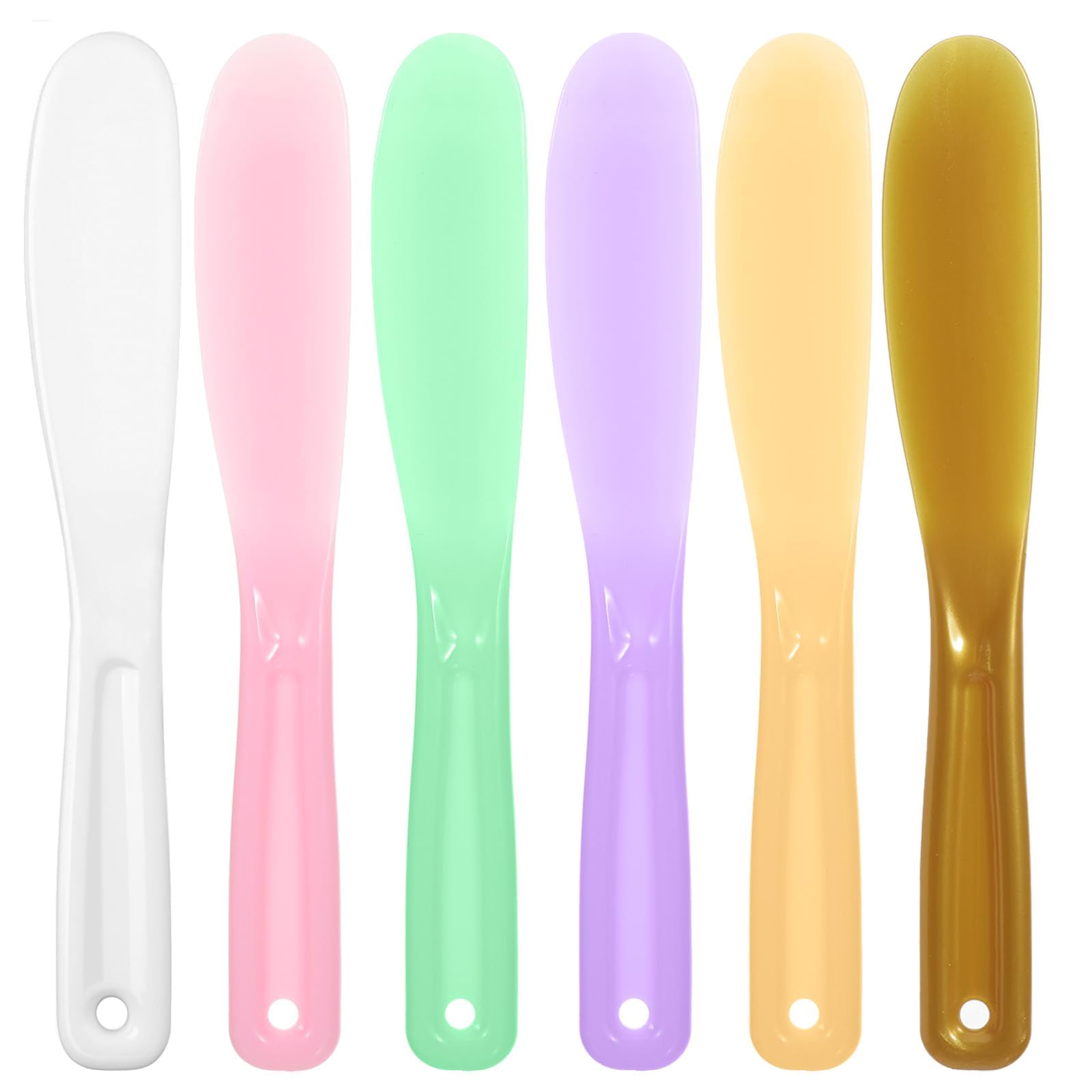 Face Spatula, Cosmetic Spatula, Face Mask Brush, 6Piece Set For Makeup Application, Daily TouchUps And Travel Grooming, Compac