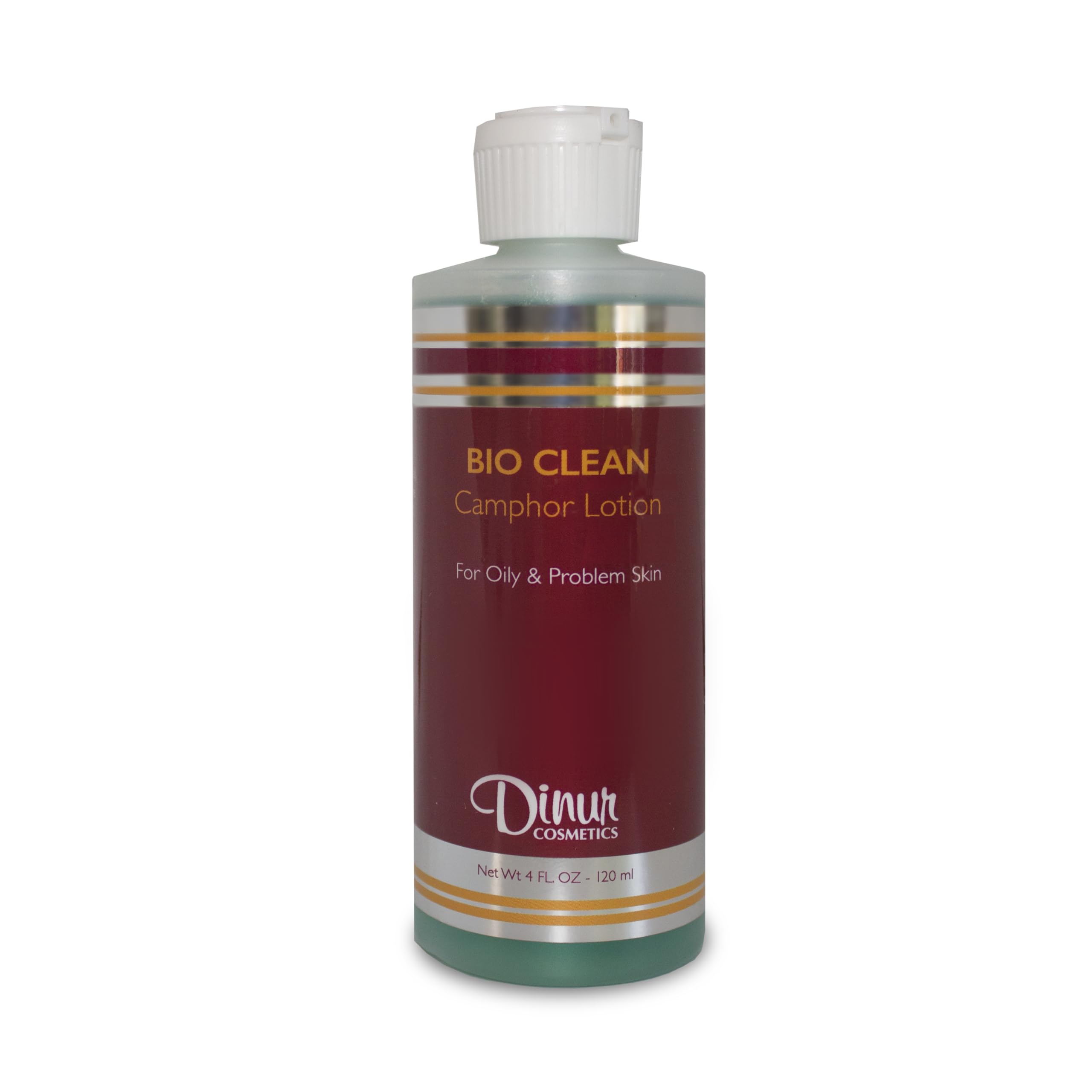 Dinur Cosmetics Bio Clean Camphor Lotion for Oily & Problem Skin Balances Skin Texture Helps Drying & Fight Blemishes 4 fl. oz. 