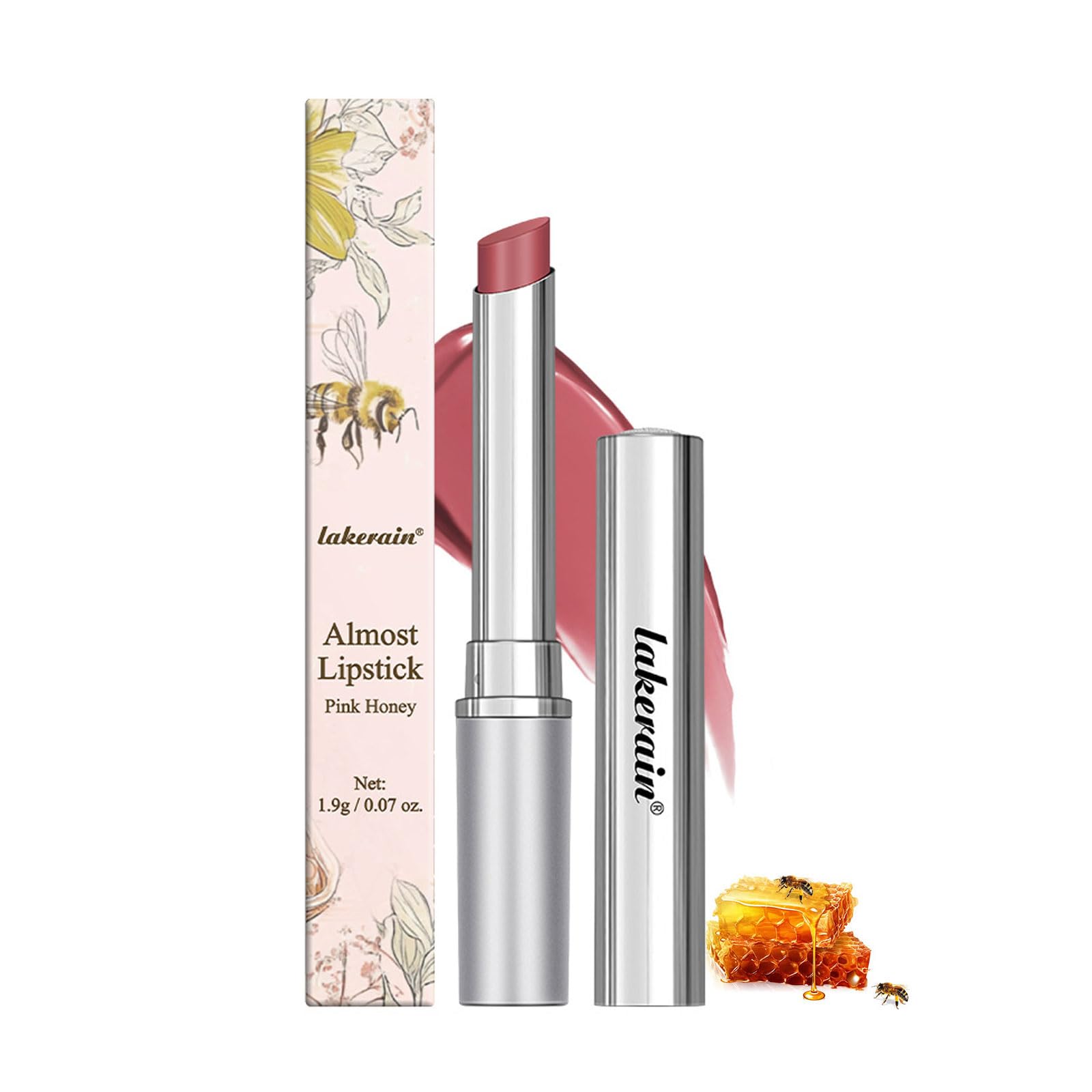 Tinted Lip Balm, Hydrating & Nourishing Lip Balm, Honey Lip Balm in Pink, Natural Glossy Sheer Lip Balm, Moisturizing Lip Care B