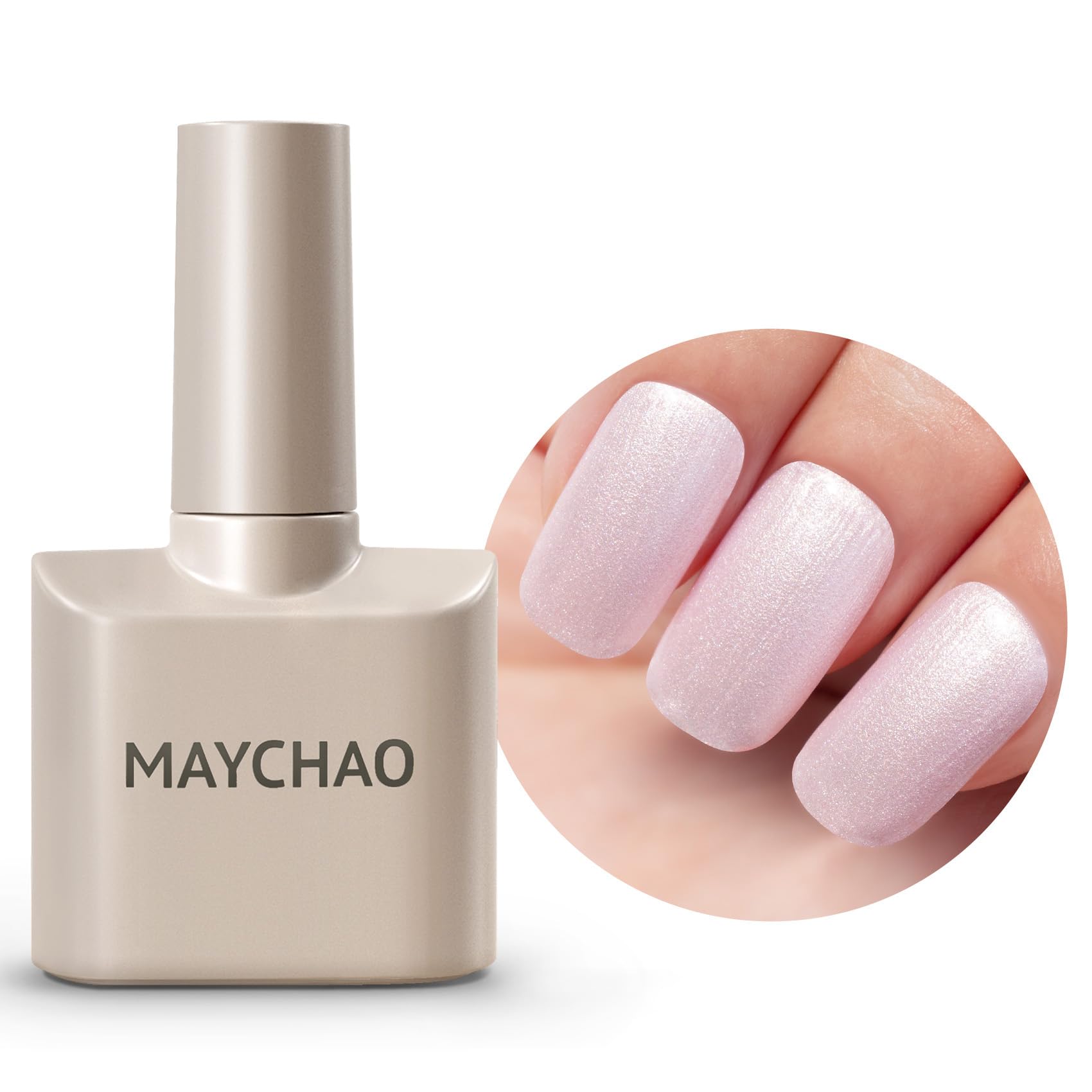 MAYCHAO 15ML Gel Nail Polish 1Pc Pale Pink Gel Polish Soak Off UV LED Nail Polish Nail Art Starter Manicure Salon DIY at Home, 0