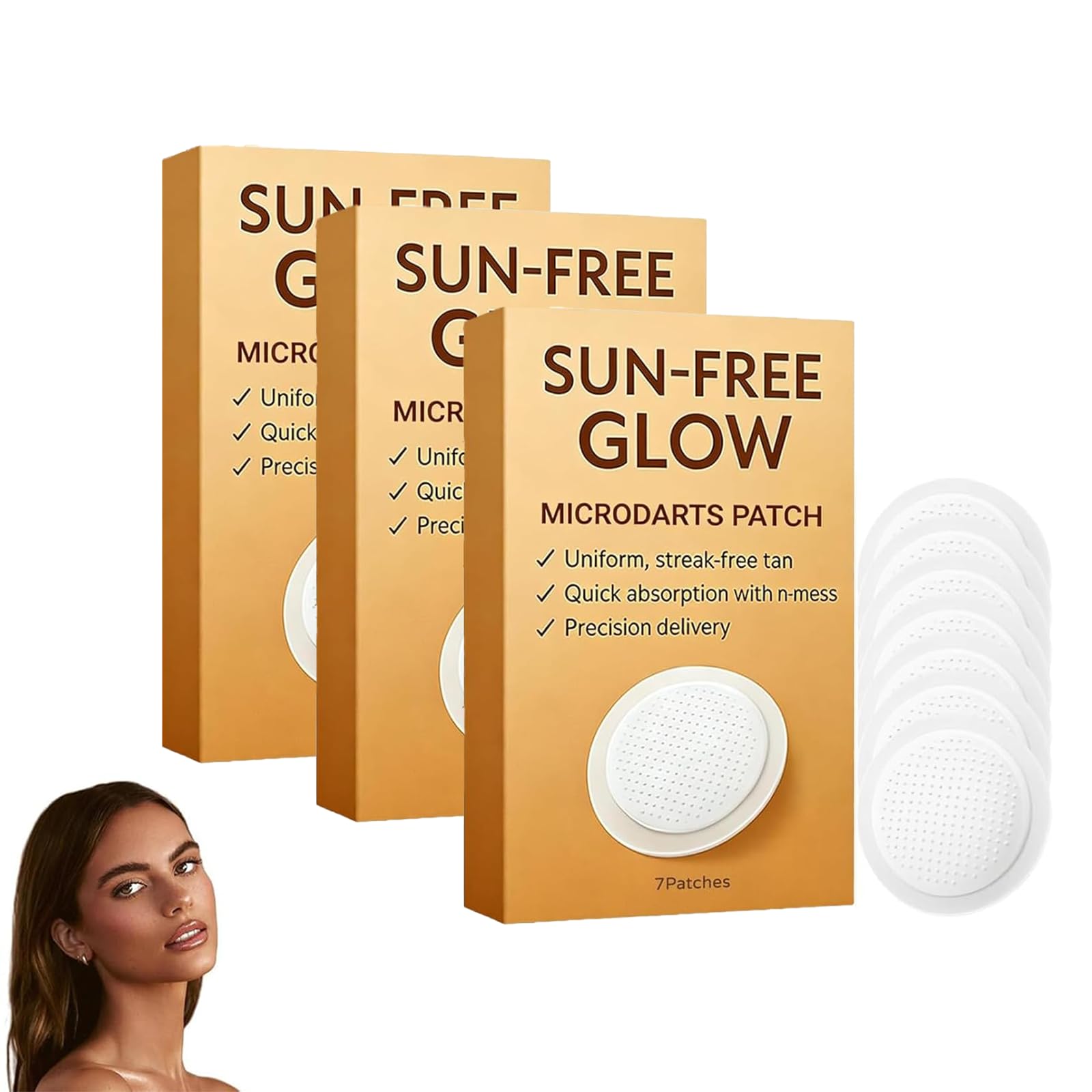 Purevlab Sun Free Glow Patches,Natural Looking Glow, Bronzing,Natural Tanning Patches for Women and Men, Suitable for All Skin T