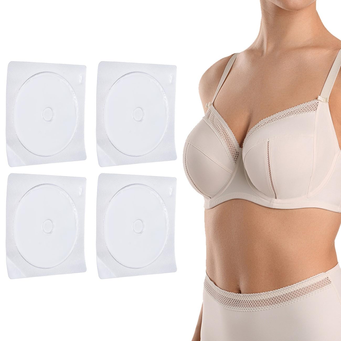 Breast Lift Patches, Breast Enlargement Patches Breast Enlargement Mask 4 Pieces Collagen Moisturizing Improve Sagging Breast Pa