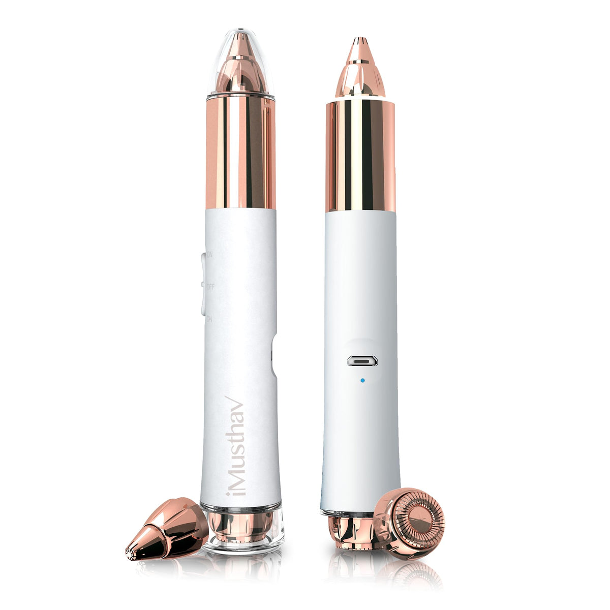 2-in-1 Portable Rechargeable Painless Eyebrow Trimmer & Facial Hair Remover, removes Eyebrow, face, Lips and Body Hair for Women