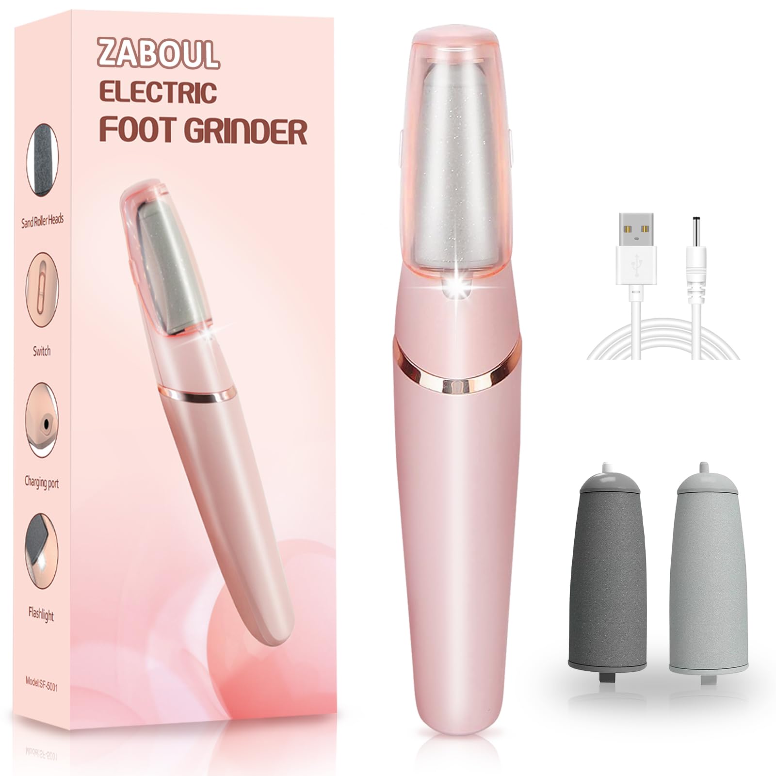 Smooth Pedicure Wand, Electric Foot Callus Remover Rechargeable Pedicure Tool Callus Remover For Feet Electronic Foot File, Feet