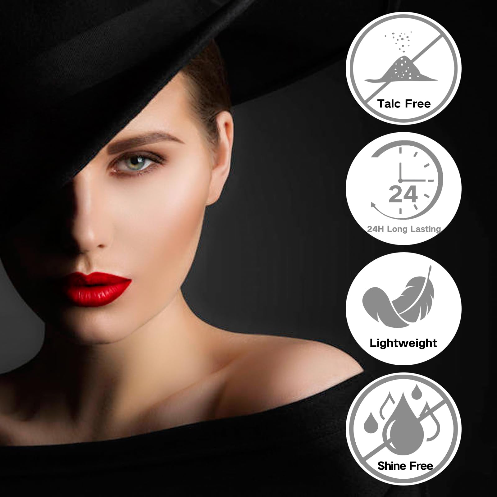 Meicoly Talc-Free Setting Powder With Sifter,Long Lasting Loose Face Powder,Translucent Powder Colorset Powder,Matte Finishing W