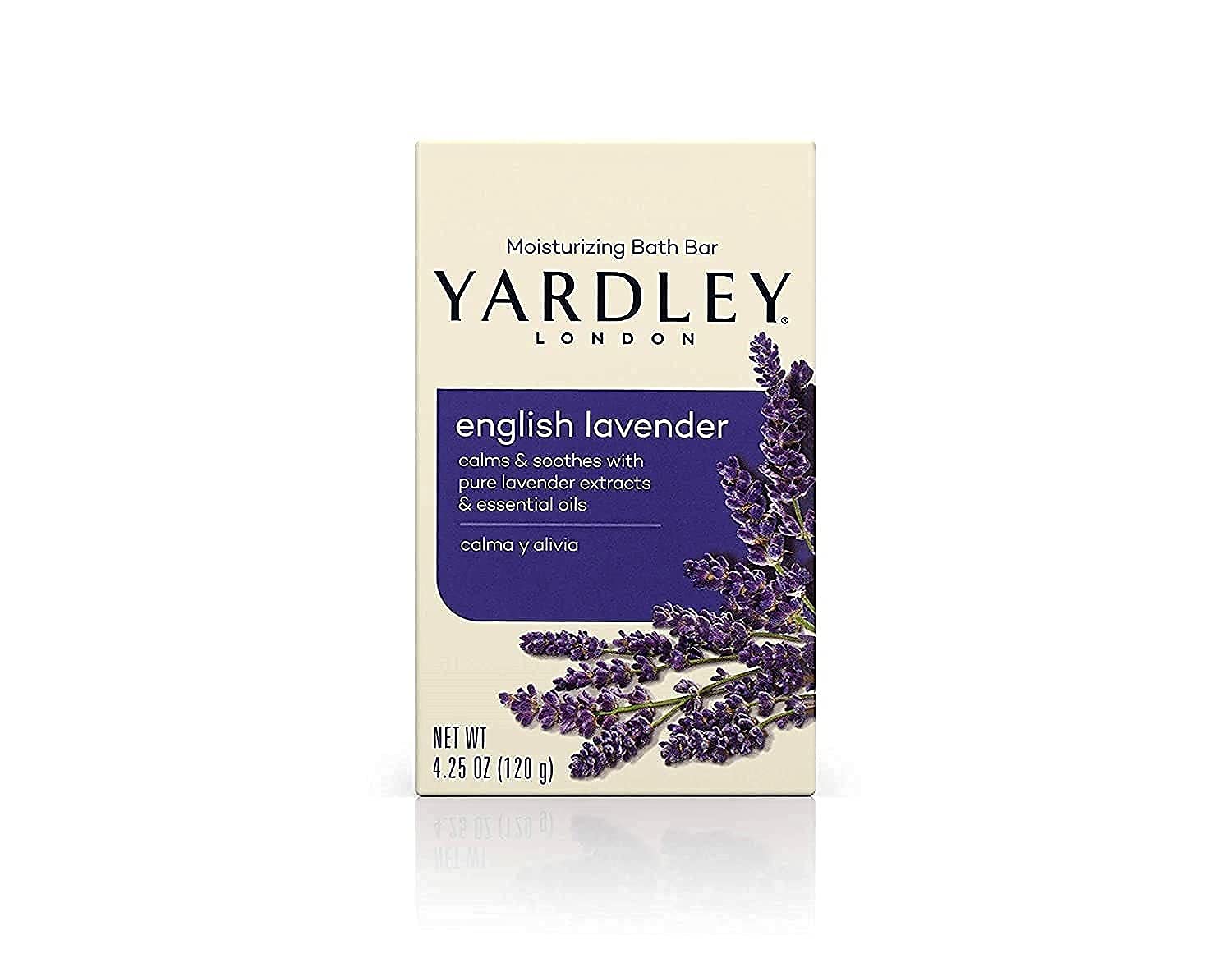 Yardley London Moisturizing Bar English Lavender with Essential Oils 4.25 oz (Pack of 24)