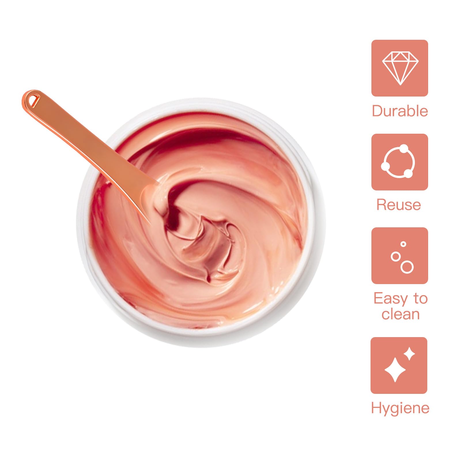 Tekson 6 Pieces Metal Cosmetic Skincare Spatula, Mini Mask Facial Reusable Scoop, Makeup Beauty Spoons For Cream, Lotions, Moist