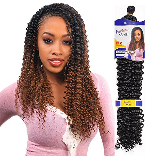 Synthetic Hair Braids Freetress Water Wave Bulk 22'' (4-Pack, 1B)