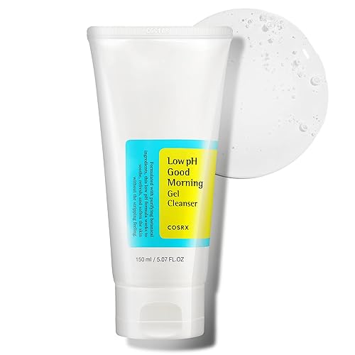 Cosrx Low Ph Good Morning Gel Cleanser, Daily Mild Face Cleanser For Sensitive Skin With Bha & Tea-Tree Oil, Ph Balancing, Anti