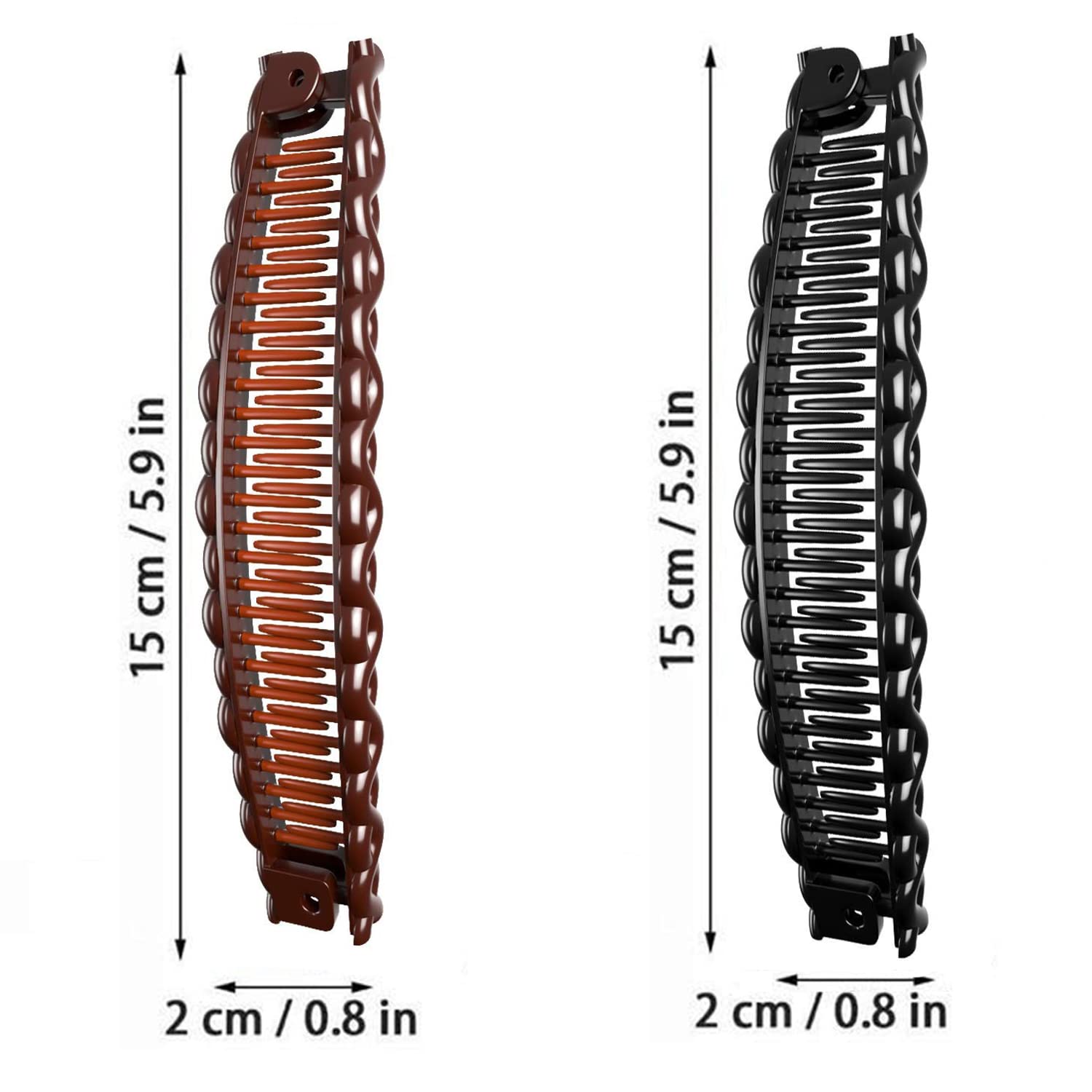 Youme Vintage Large Banana Clips for Women - Thick Hair Combs Barrettes