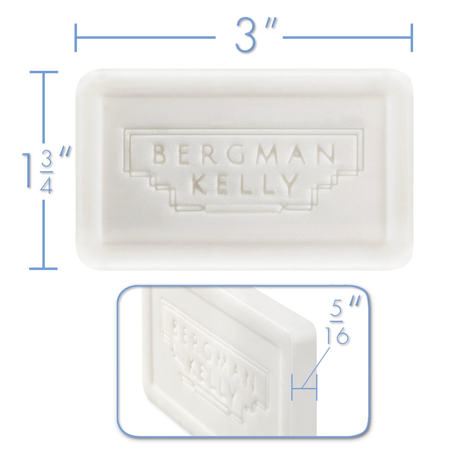 Bergman Kelly - Hotel Soap Bars - White Tea, 1 Oz, 200 Pk - Travel Size Luxury Bulk Amenities Bar Soap - Mini Individually Wrapp