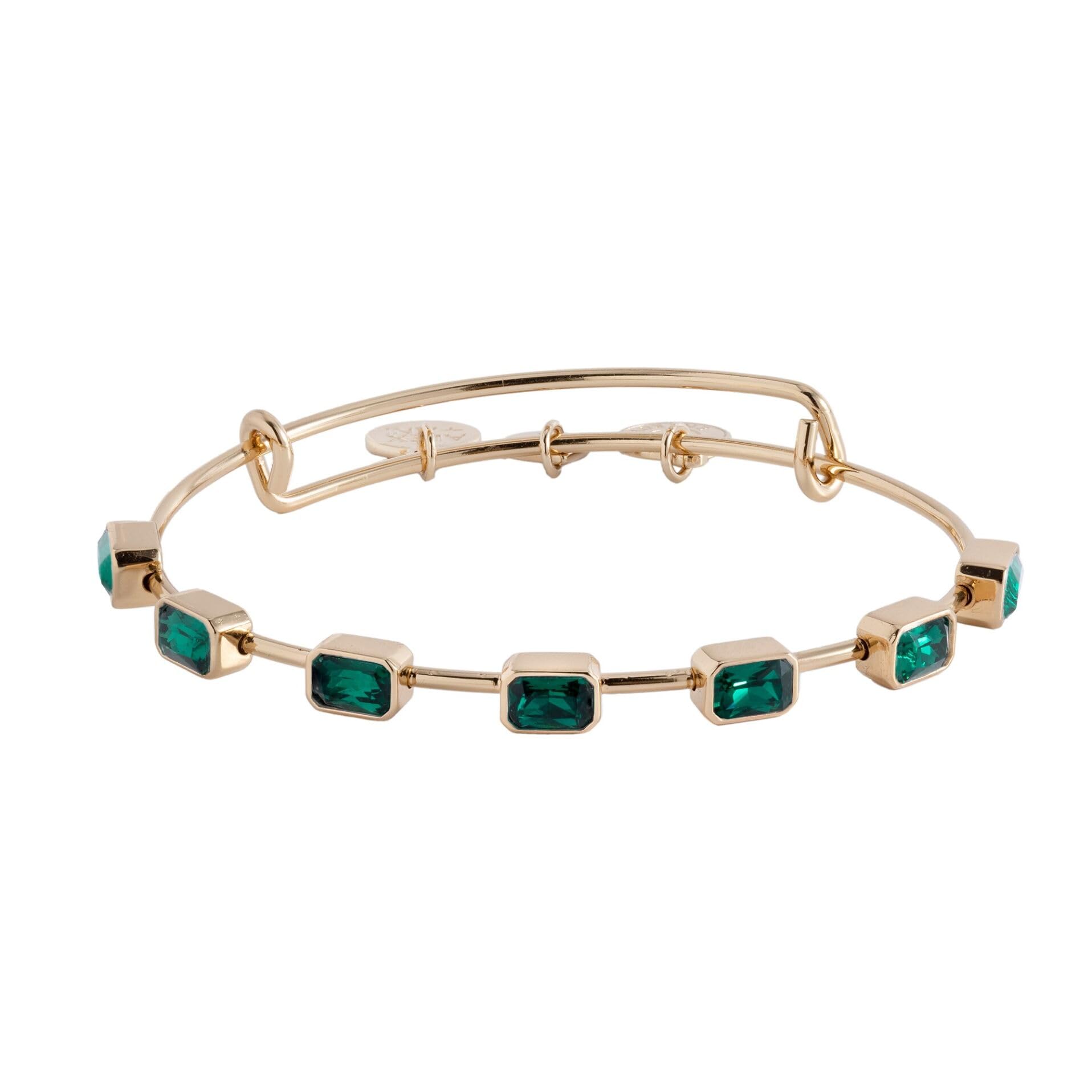 Alex and Ani January Birthstone Emerald Cut Bangle