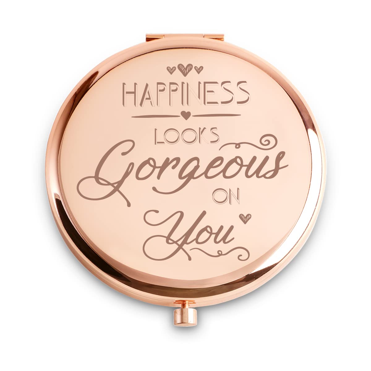 Mllxx Personalized Compact Mirrors Basket Stuffers, Inspirational Gifts For Women Girls Her Friends Grandma Niece Daughter Siste