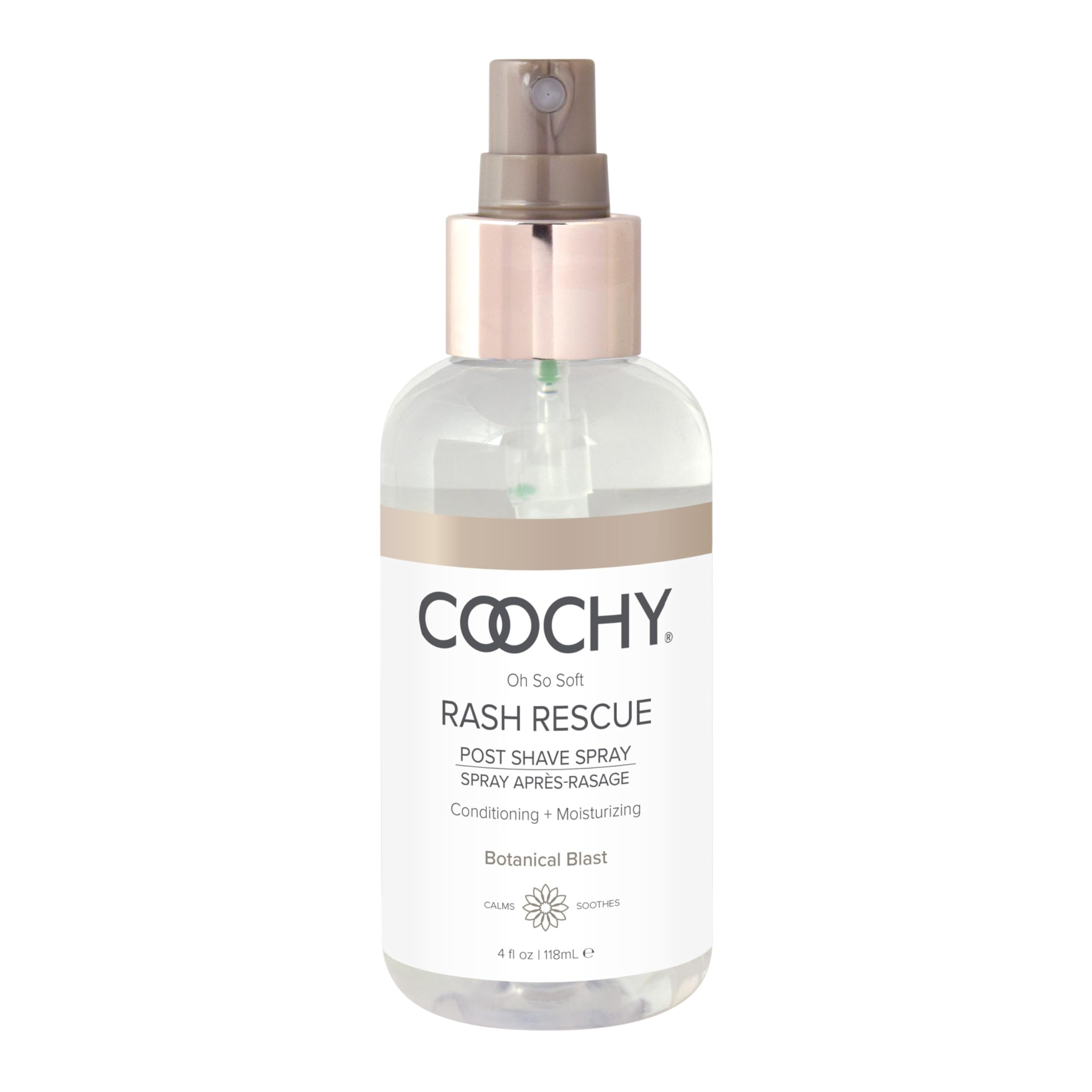 Coochy Rash Rescue Post Shave Spray - Natural Hydrating After Shave Skincare Moisturizer - Ingrown Hair Body Mist - Botanical Bl