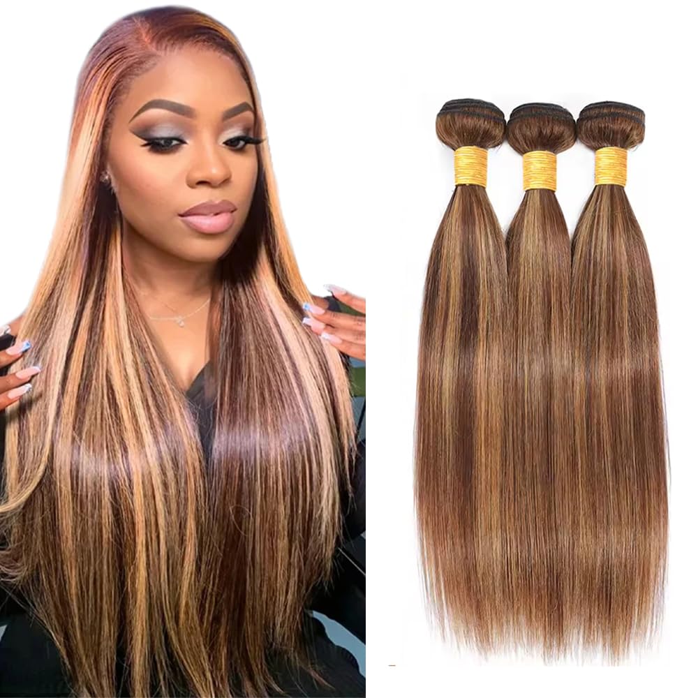 P427 Blonde Bundles Human Hair Straight Bundles 28 30 32 Inch Honey Blonde Human Hair Weave 3 Bundle Unprocessed Brazilian Virgi