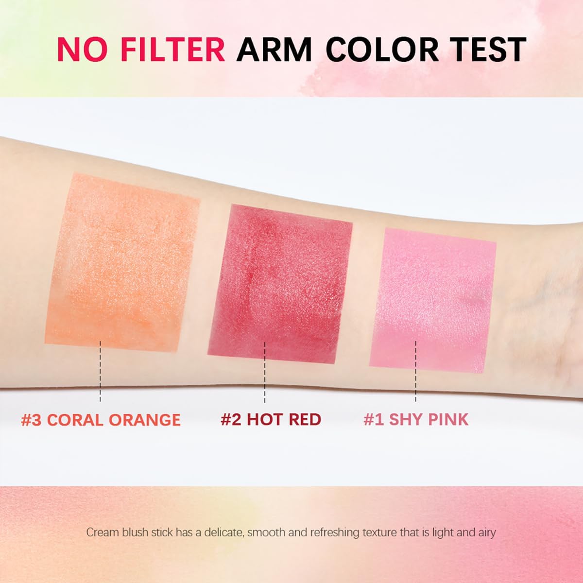 Tiejdhr Multi-Use Makeup Blush Stick, 3-In-1 Cream Blush Stick Beauty Tinted Solid Blush Stick For Cheek/Eyes/Lips, Waterproof M