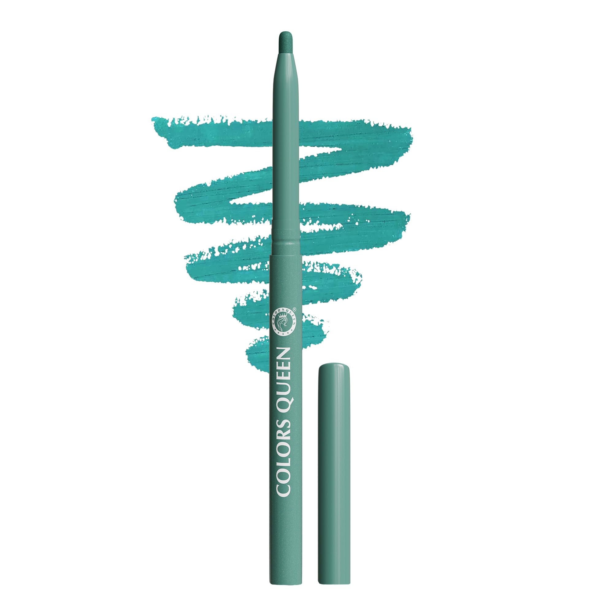 Colors Queen Extreme Color Kajal Pencil - 05 Peacock Green, 0.4G | Smooth One Stroke Application With Ultra Creamy Texture | 16 