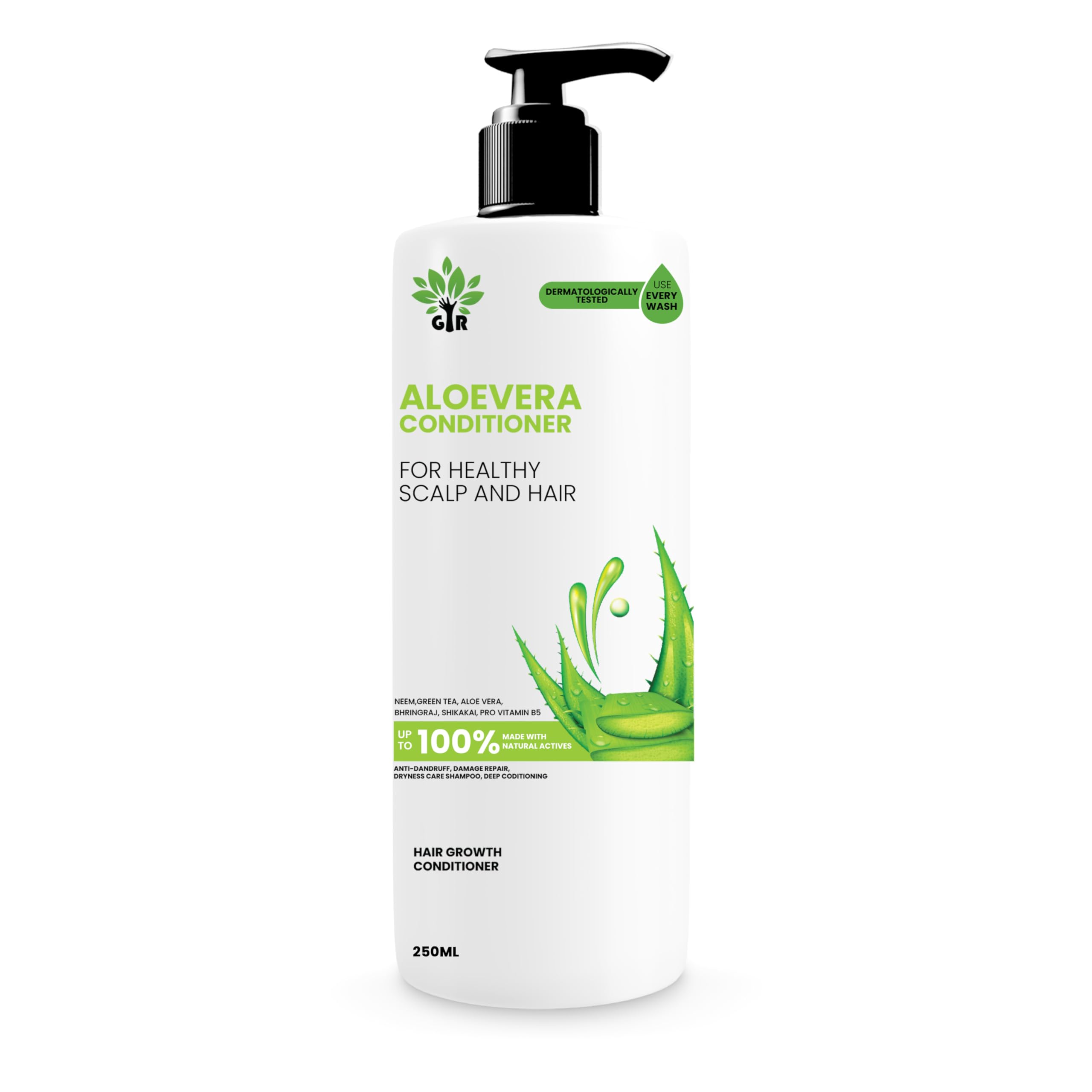 Gir Aloe Vera Ayurvedic Conditioner With Aloe Vera & 21 Herbs Nourishes Scalp & Hair Paraben & Silicone Free (250 Ml)