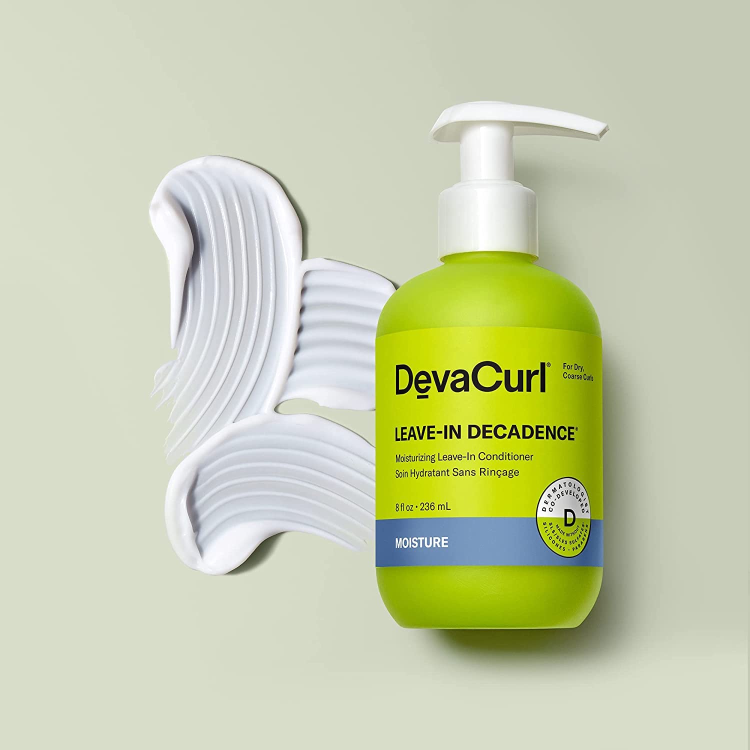 Devacurl Leave-In Decadence Moisturizing Leave-In Conditioner, Green Oasis, 8 Fl. Oz.