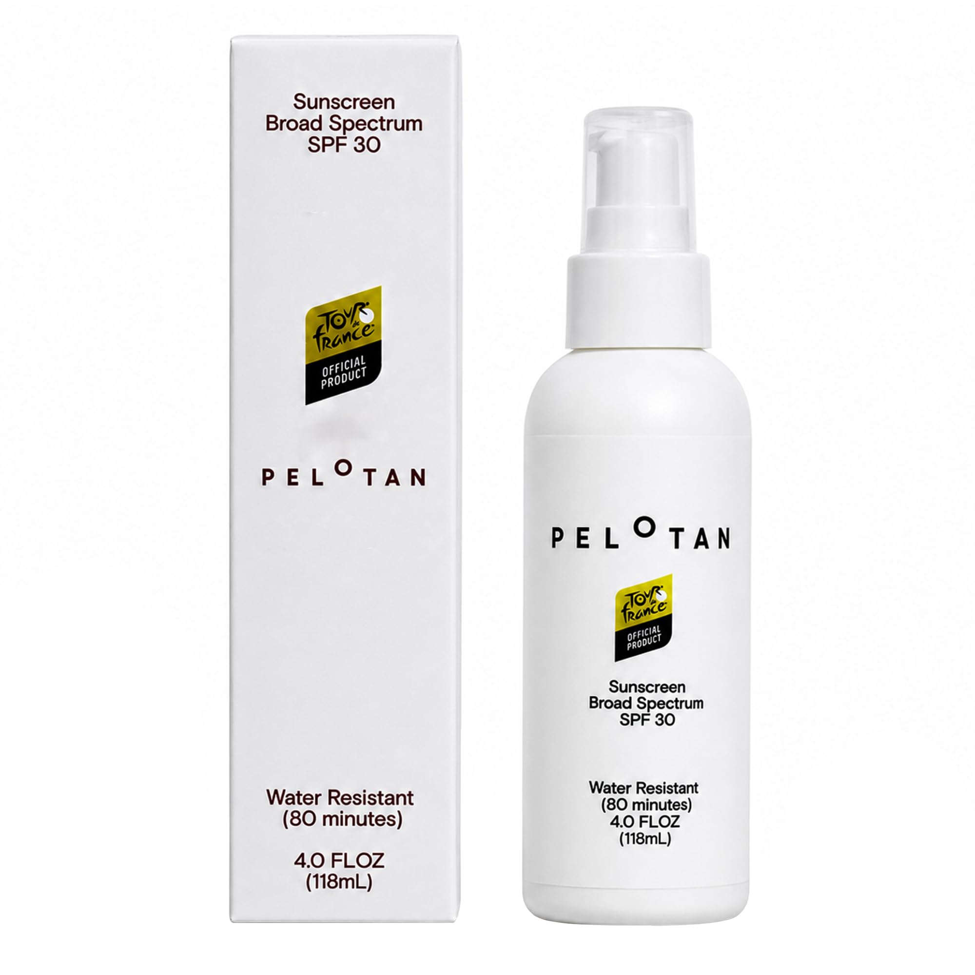 Pelotan Sunscreen Spray SPF 30 Tour de France Edition, Continuous Sport Sunscreen Spray, Travel Size 4oz, Sweat Resistant Sun Pr