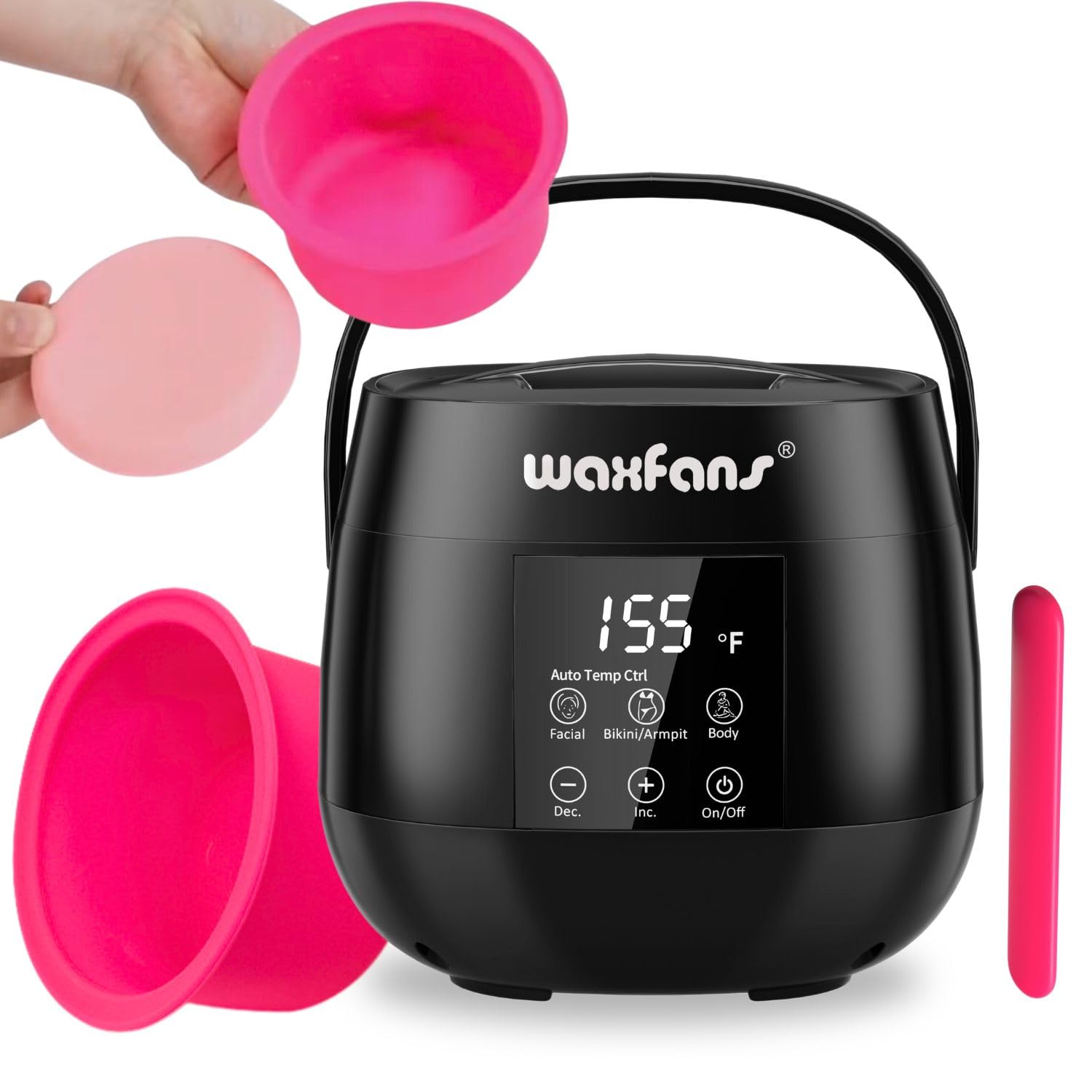 Smart Digital Wax Machine with Auto Temperature Control for Safe Hair Removal - Suitable for Brazilian, Bikini, Facial, Eyebrow,