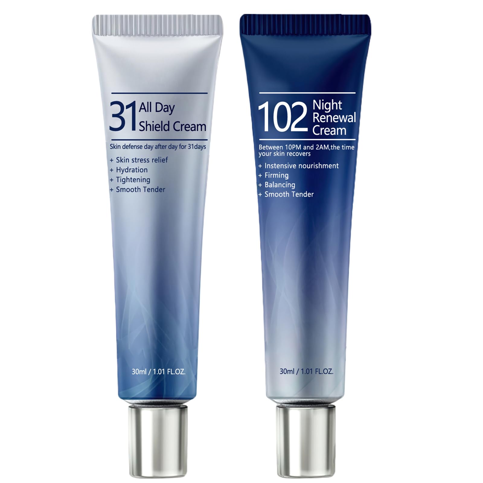 ZCMN 2 Pack All-day & Night Cream for Face - 31 All Day Shield Cream & 102 Night Renewal Cream -Intensive Skin Care All Day and 
