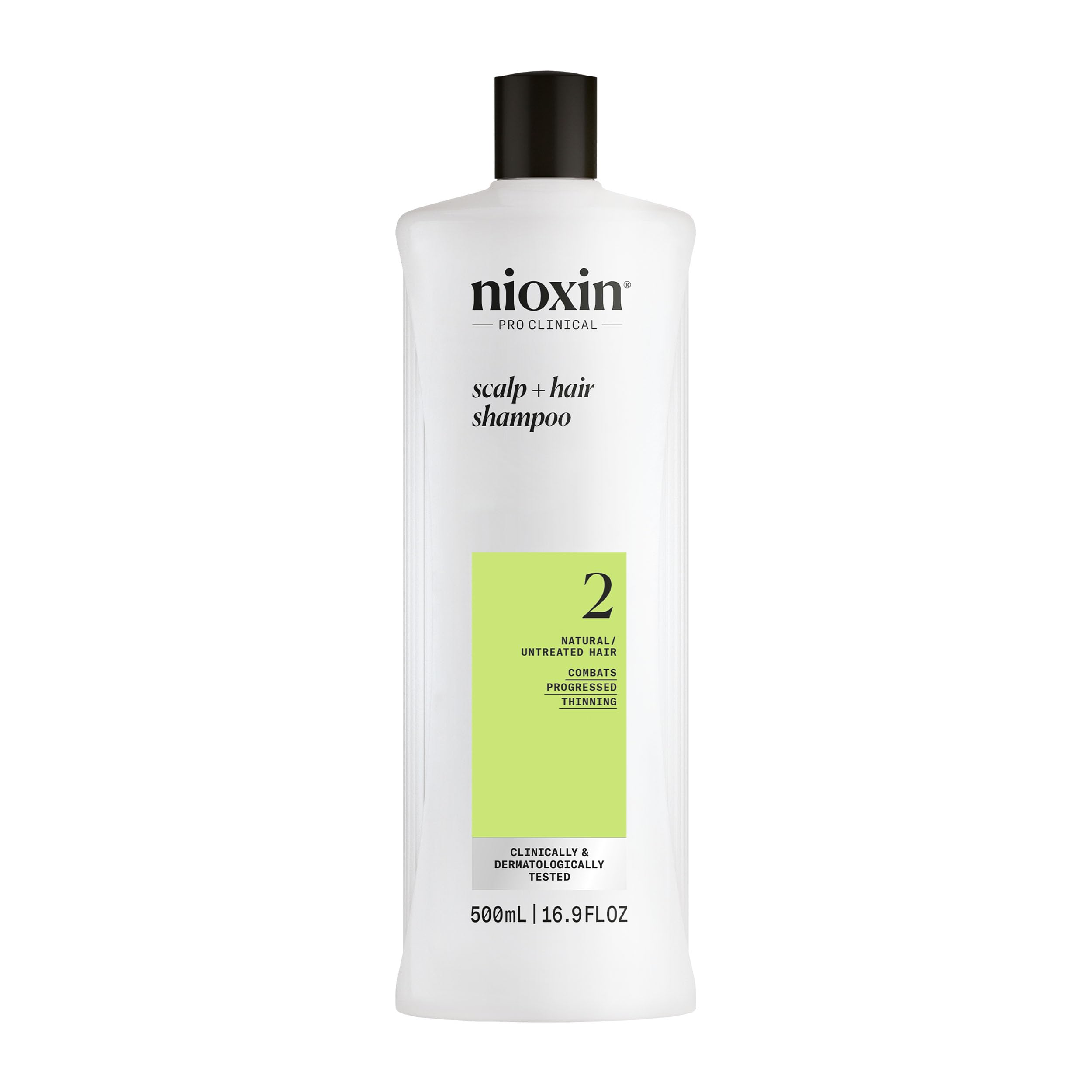 Nioxin Scalp + Hair Thickening System 2 Shampoo | For Natural or Untreated Hair with Progressed Thinning | With Niacinamide and 