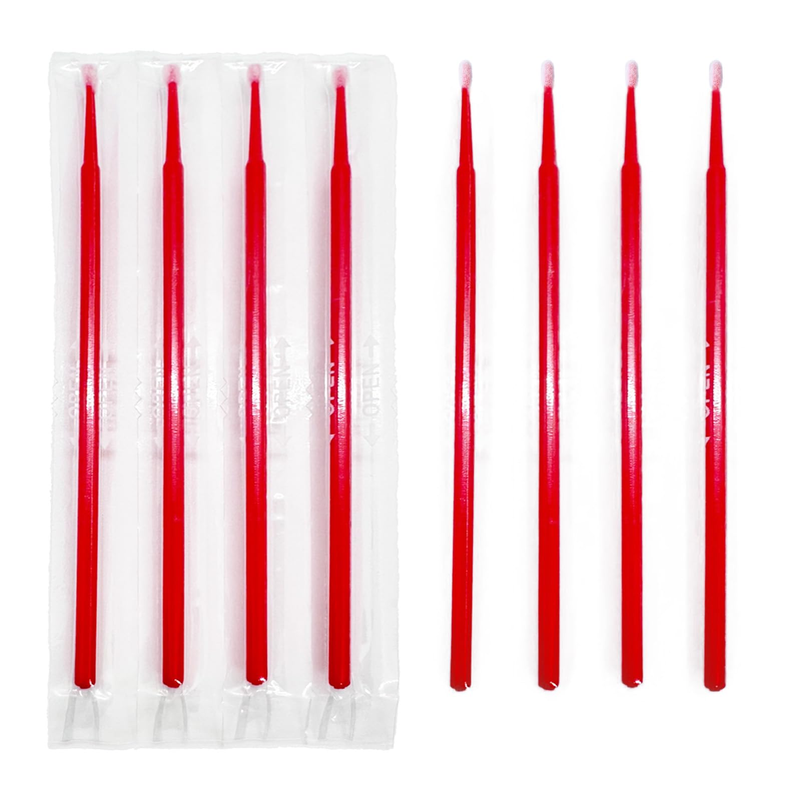 Individually Wrapped Cotton Swabs,Eyeliner Brush, Eyelash Brush, Travel Cotton Swabs,Cotton Stick, for The Ear, Makeup,Clean(100