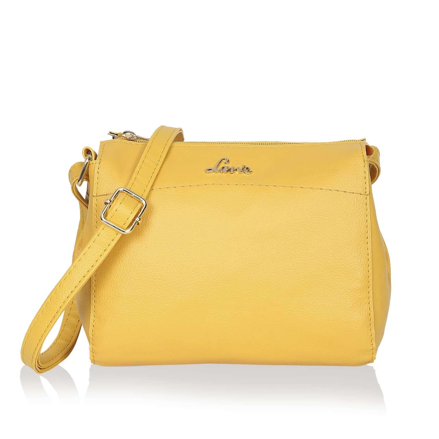 Lavie Womens Cetan Crossbody Horizontal Stiff Sling Bag Ocher Ladies Purse Handbag