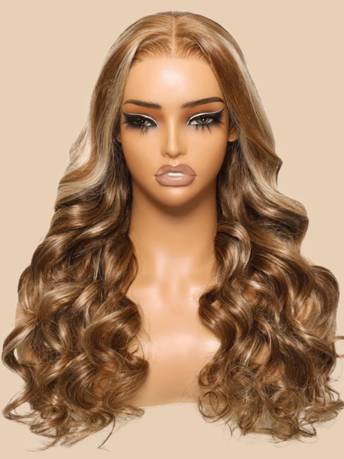 Unice Bye Bye Knots Glueless Wig Body Wave 7X5 Invisible Knots Lace Front Wigs Human Hair Honey Blonde Highlight Pre Everything