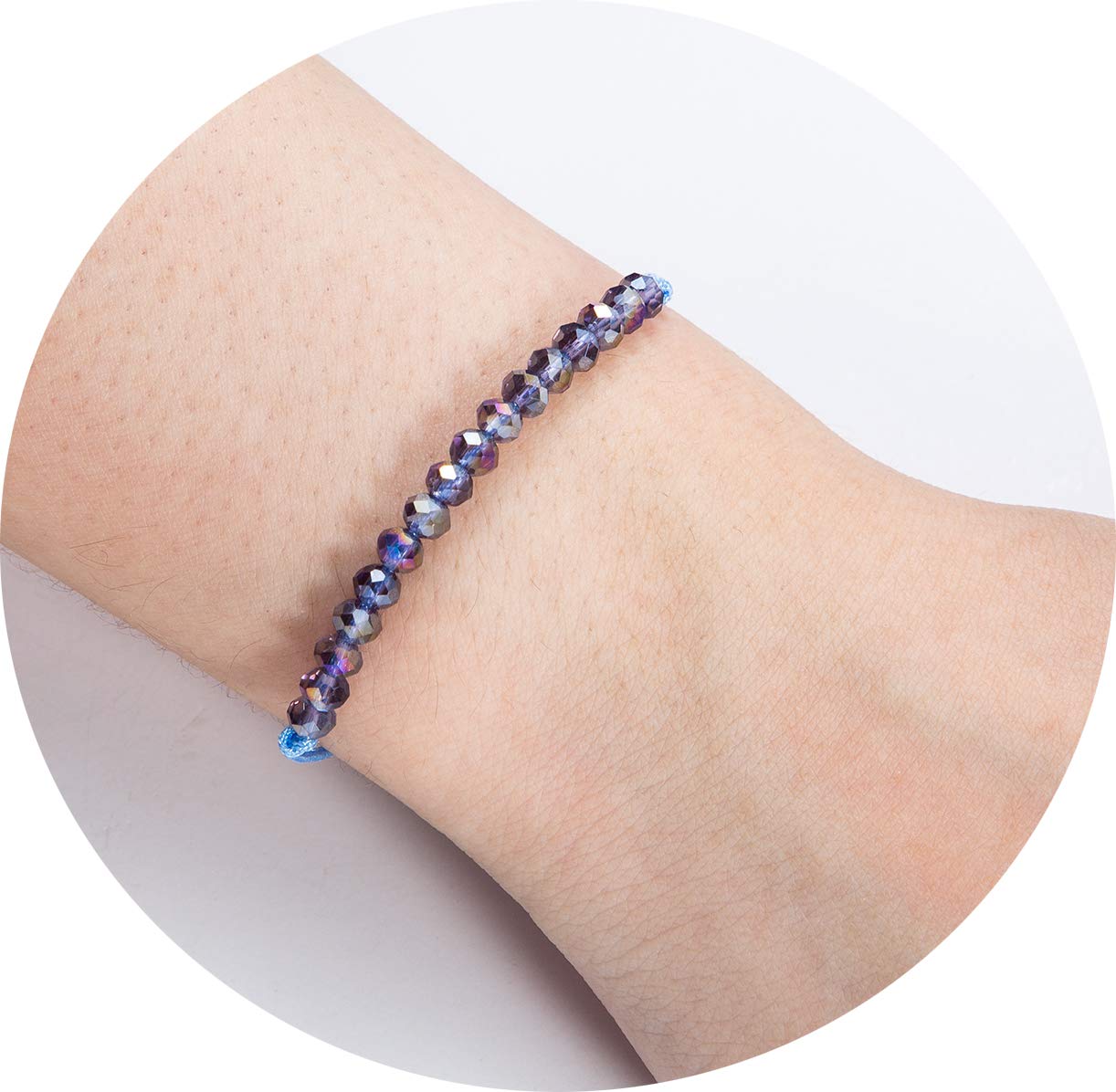 KGBNCIE Happy 29th Birthday Gifts For Women Crystal Beads Bracelet Adjustable Bracelet 29 Birthday Gifts