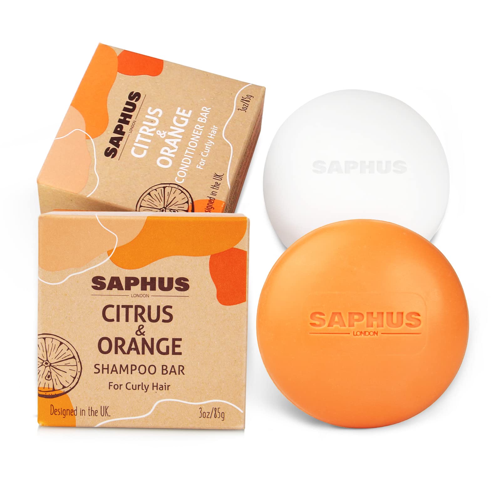 Saphus Bar Shampoo And Conditioner Bar Set For Dry & Curly Hair, Argan Oil Solid Shampoo Bar And Conditioner Bar Soap For Streng