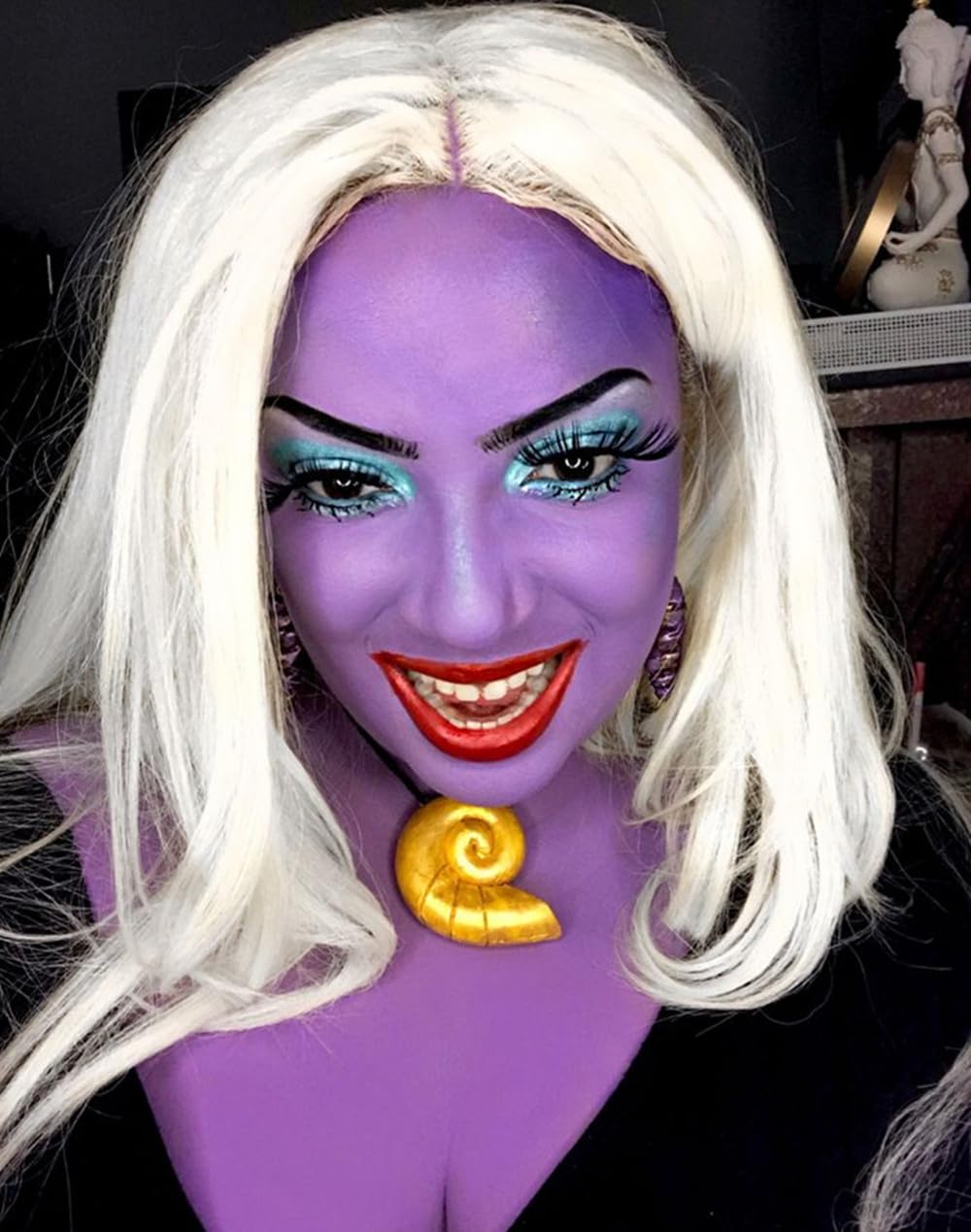 Go Ho Purple Face Paint Washable For Halloween Makeup,Creamy To Gel Water Based Purple Face Body Paint Full Coverage Forcosplay