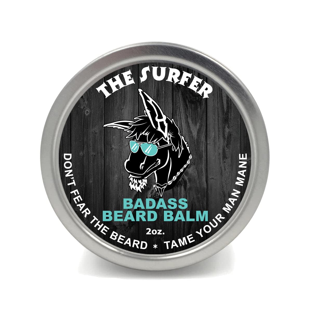 Badass Beard Care Beard Balm - The Surfer Scent, 2 Ounce - All Natural Ingredients, Keeps Beard And Mustache Full, Soft And Heal