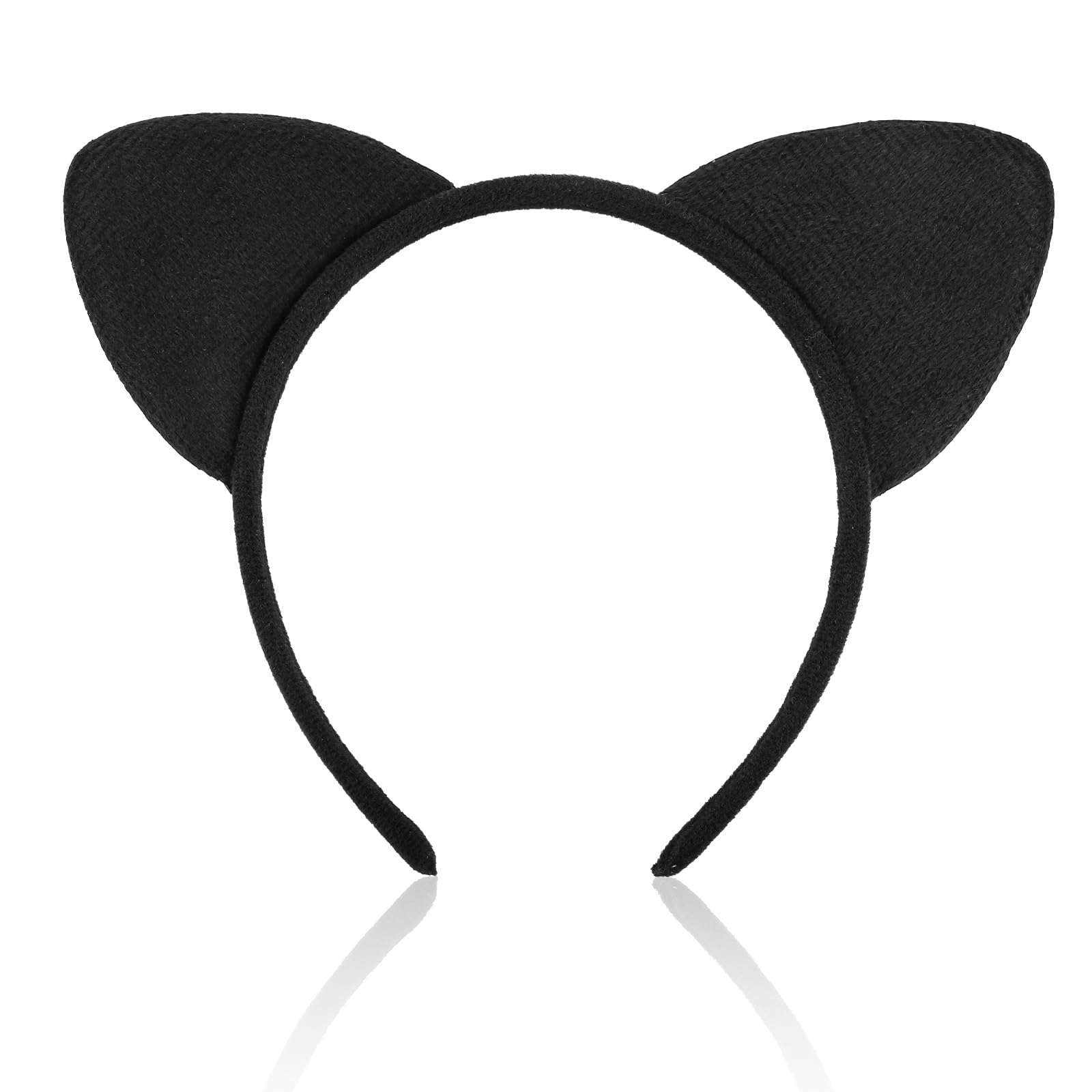 XIHIRCD Cat Ears Headband, Black Cat Ear Head Band for Women Cute Hairband Kitty Ear Hair Hoops Halloween Hair Accessories for H