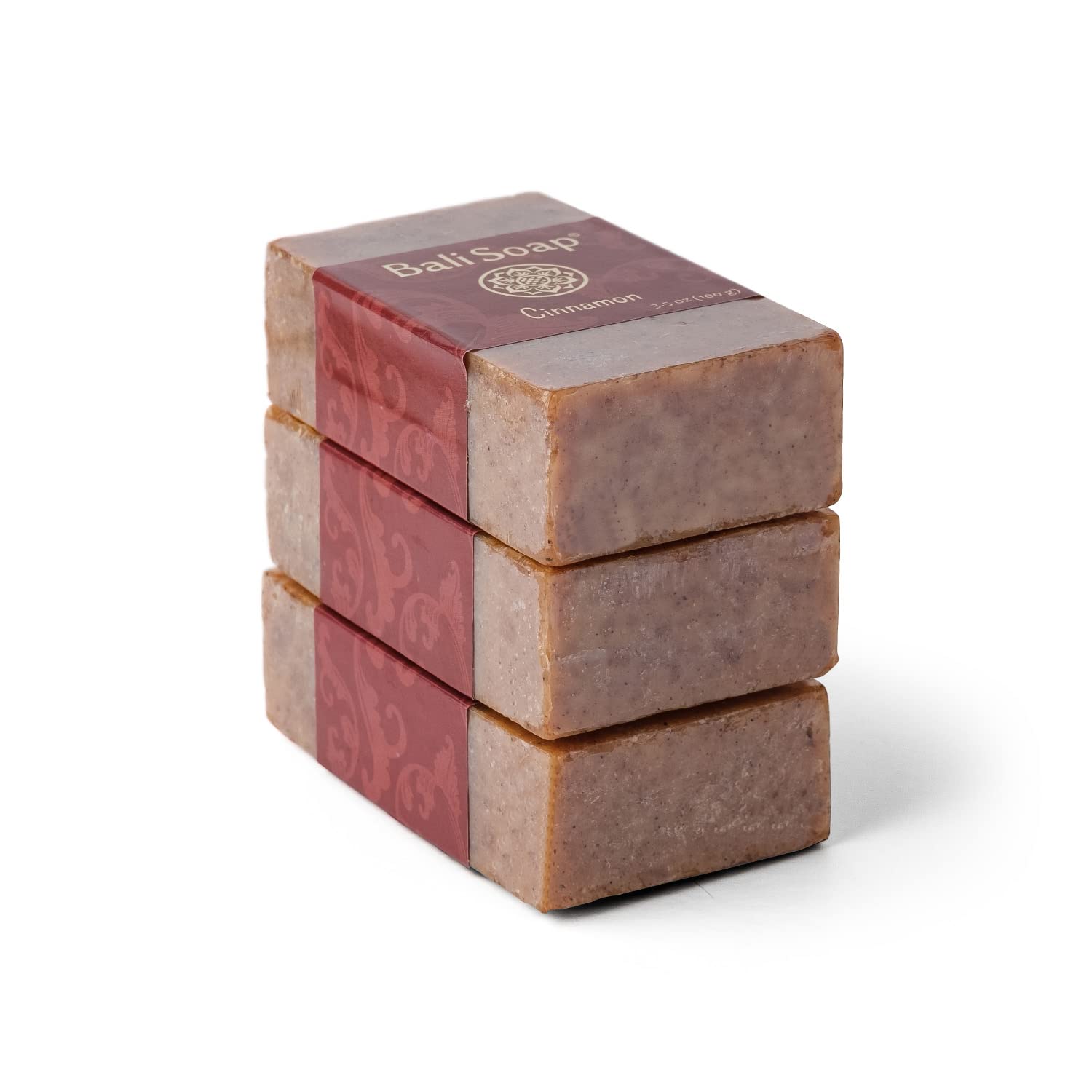 Bali Soap - Cinnamon Natural Soap - Bar Soap For Men & Women - Bath, Body And Face Soap - Vegan, Handmade, Exfoliating Soap - 3