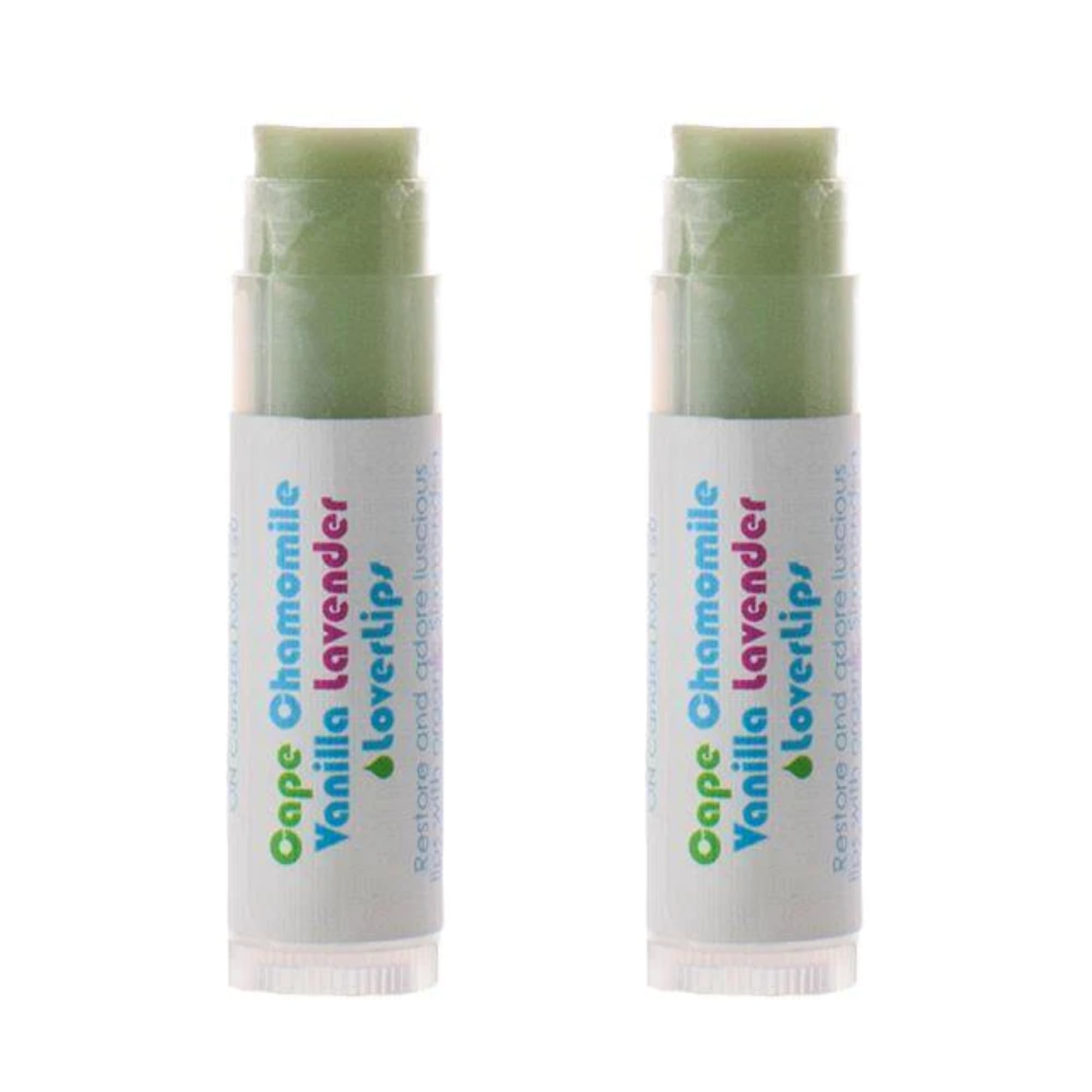 Living Libations - Organic Vanilla Chamomile Lover Lips Lip Balm | Natural, Wildcrafted Clean Beauty (2-pack)