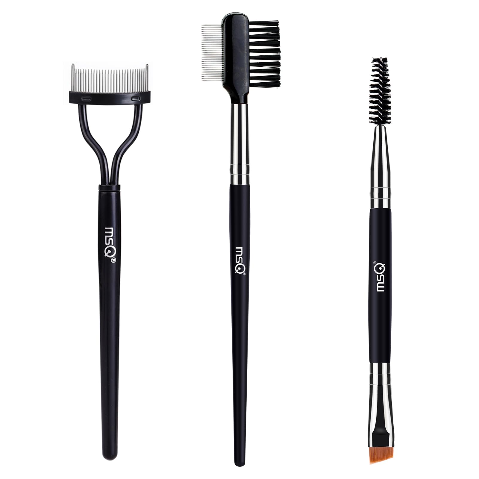 MSQ Eyebrow Brush and Comb Eyelash Brush Eyelash Separator Eye Brow Comb & Spoolie Brush Professional Mascara Brushes Eyebrow Ey
