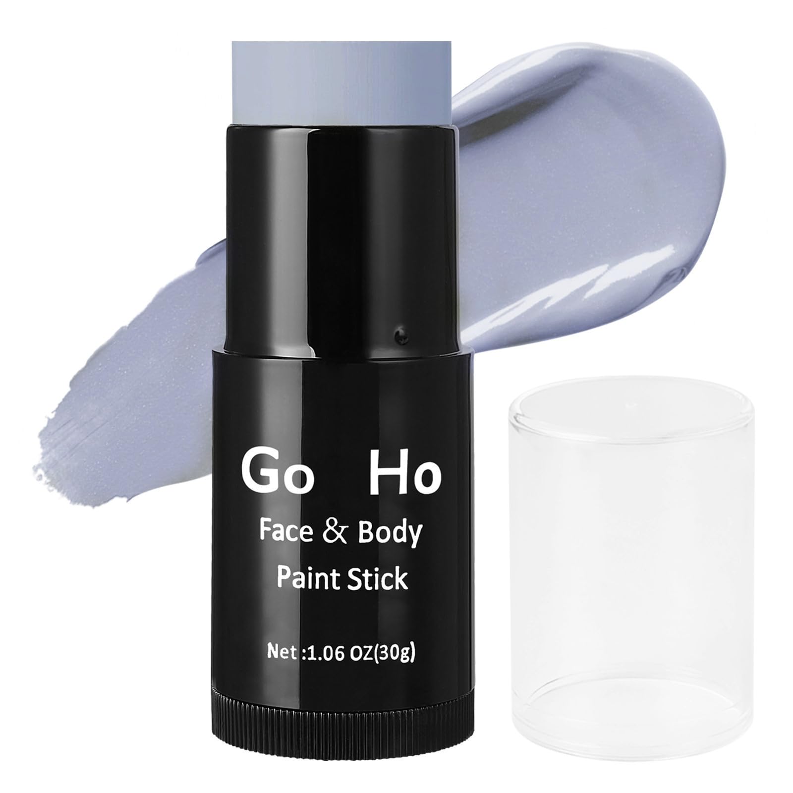 Go Ho Cream-Blendable Light Grey Face Paint Stick,Full-Coverage Grey Body Paint Stick For Adults Children Halloween Cosplay Sfx