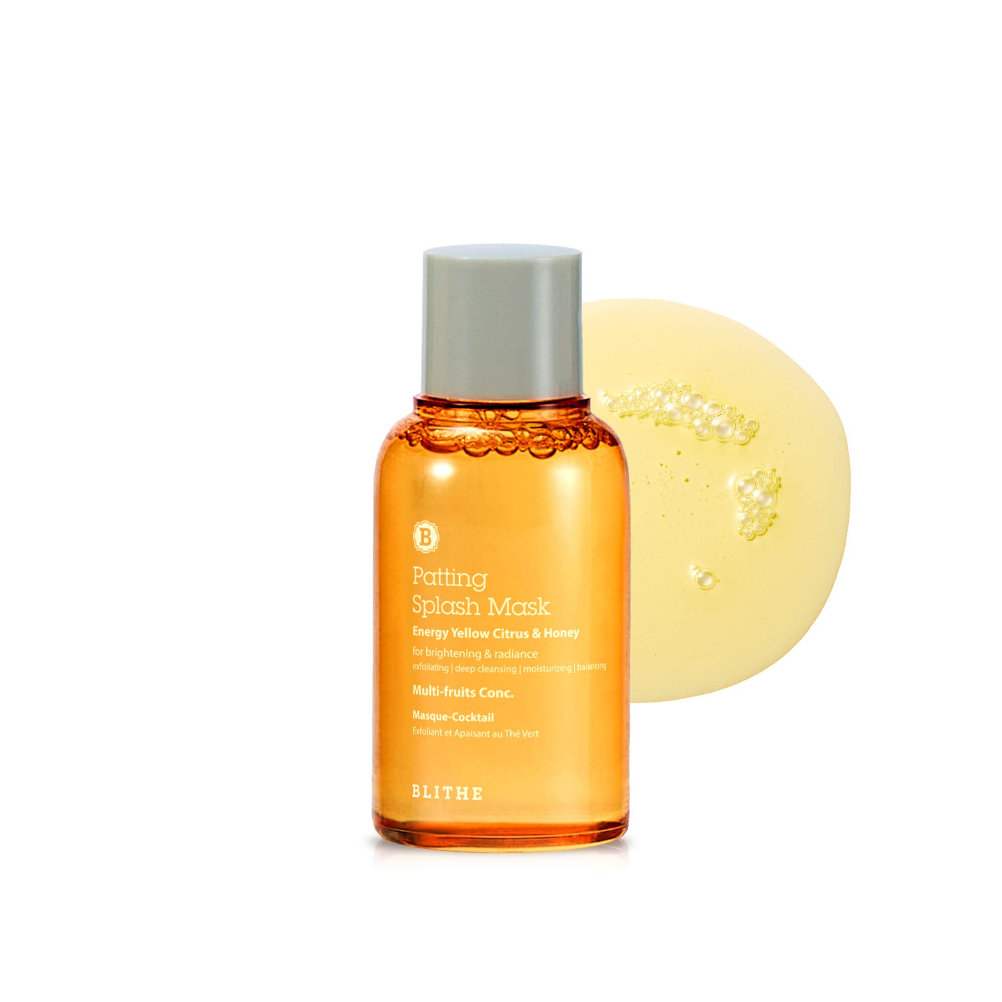 Blithe Moisturizing Face Wash Patting Splash Mask Exfoliating Face Wash With Yellow Honey - Korean Chemical Exfoliant For Face A