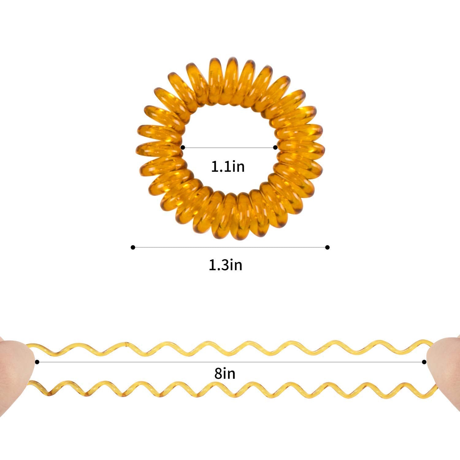 79Style 50Pcs Spiral Hair Ties Coil Hair Ties Bulk Hair Coils Ponytail Holder Neutral No Crease Traceless Coil Hair Scrunchies P