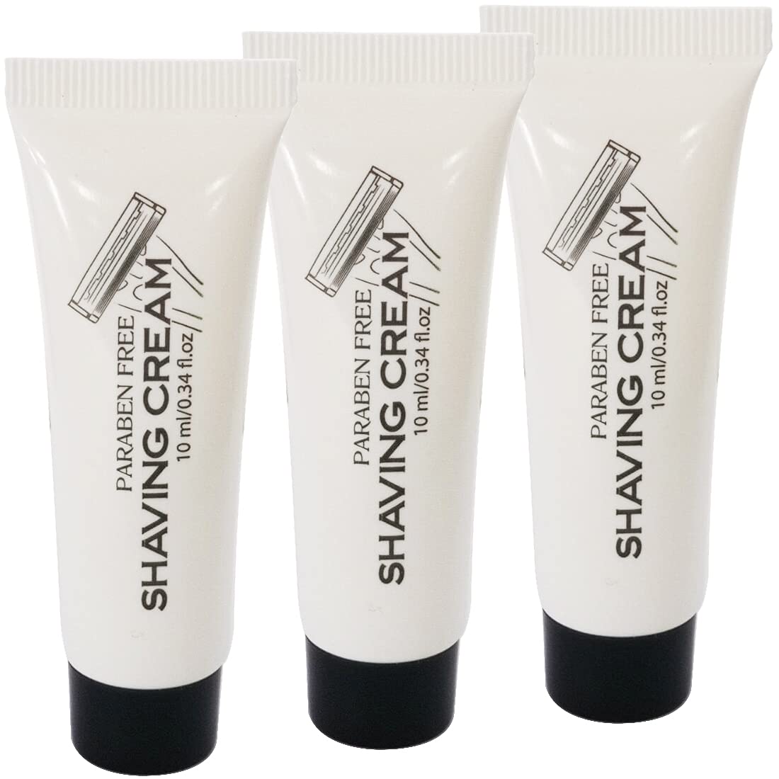 Travel Well Pack of 48 Disposable Shaving Cream 10g/10ml/0.34fl.oz in Bulk Individually Wrapped Travel Size Hotel Toiletries Ame