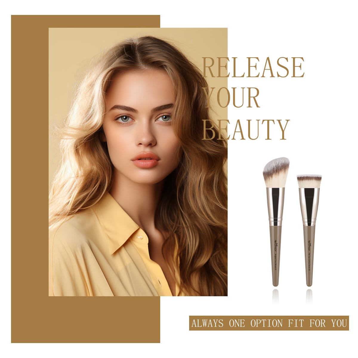 Contour Brush Set, Premium Contour Blush Bronzer Face Makeup Brush, Perfect For Cheek Forehead Jaw Nose Blending Contouring Deep