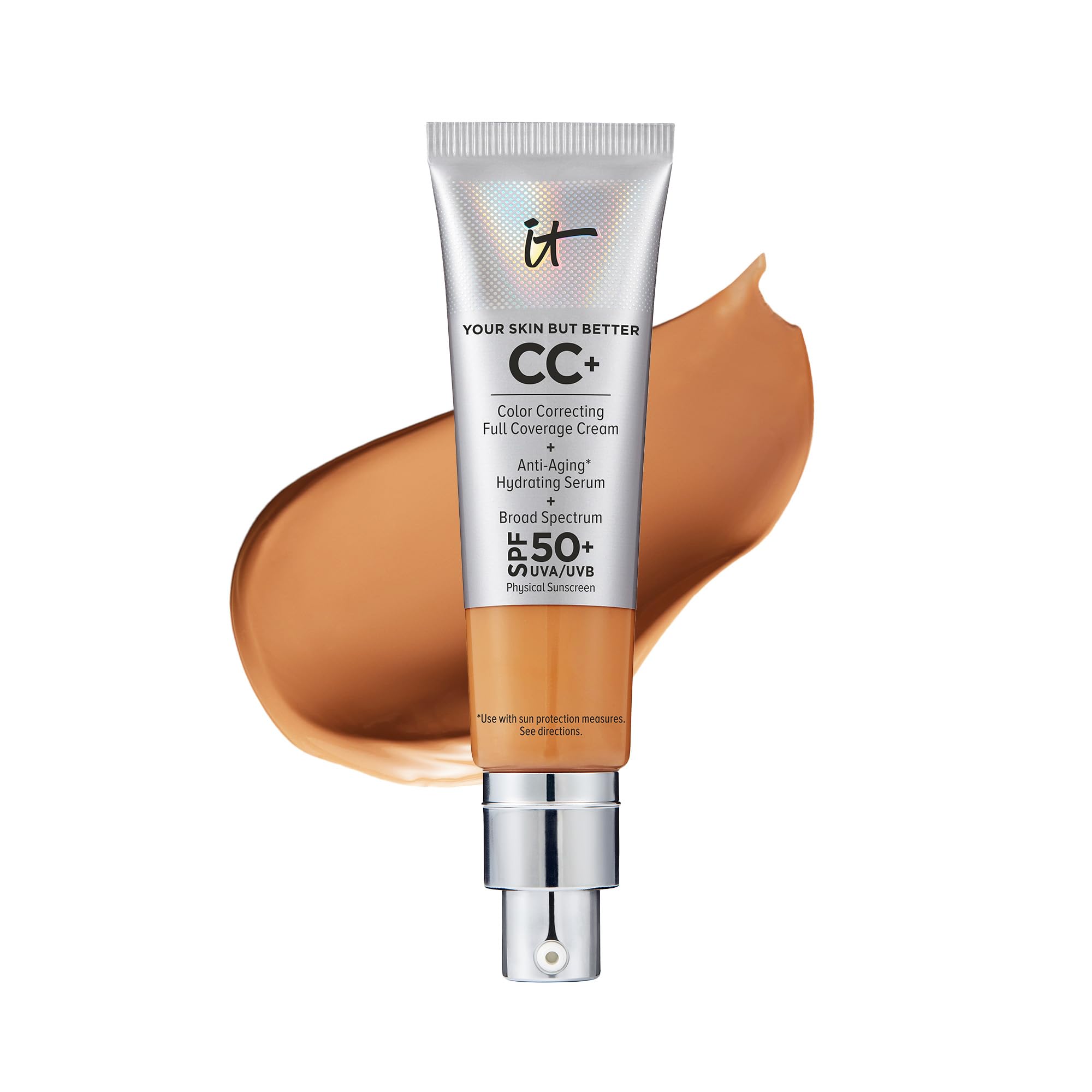 It Cosmetics Your Skin But Better Cc+ Cream, Tan (W) - Color Correcting Cream, Full-Coverage Foundation, Hydrating Serum & Spf 5