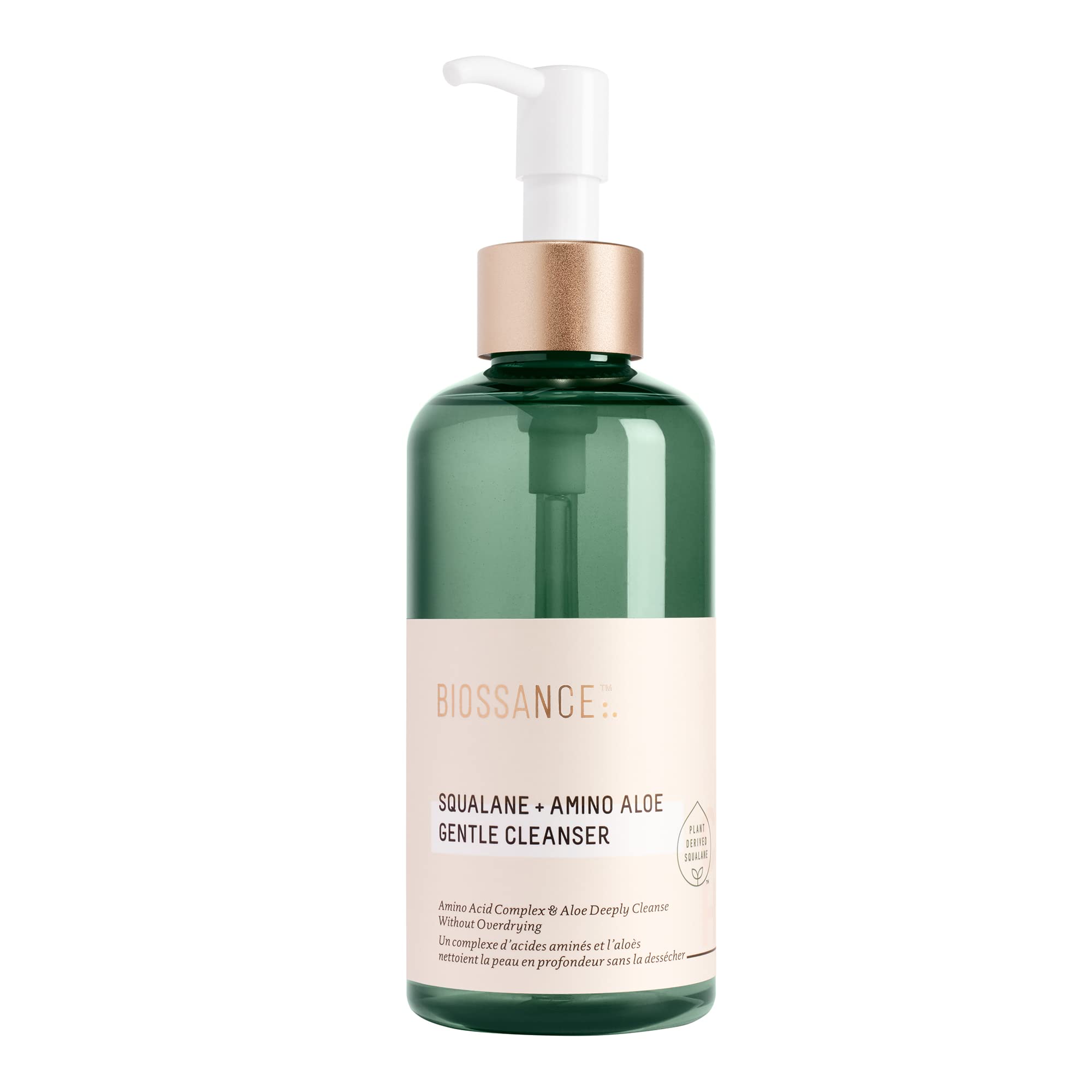 Biossance Squalane + Amino Aloe Gentle Cleanser. Foaming Gel Face Wash to Deeply Clean Pores and Remove Makeup. Hydrating, Non-S