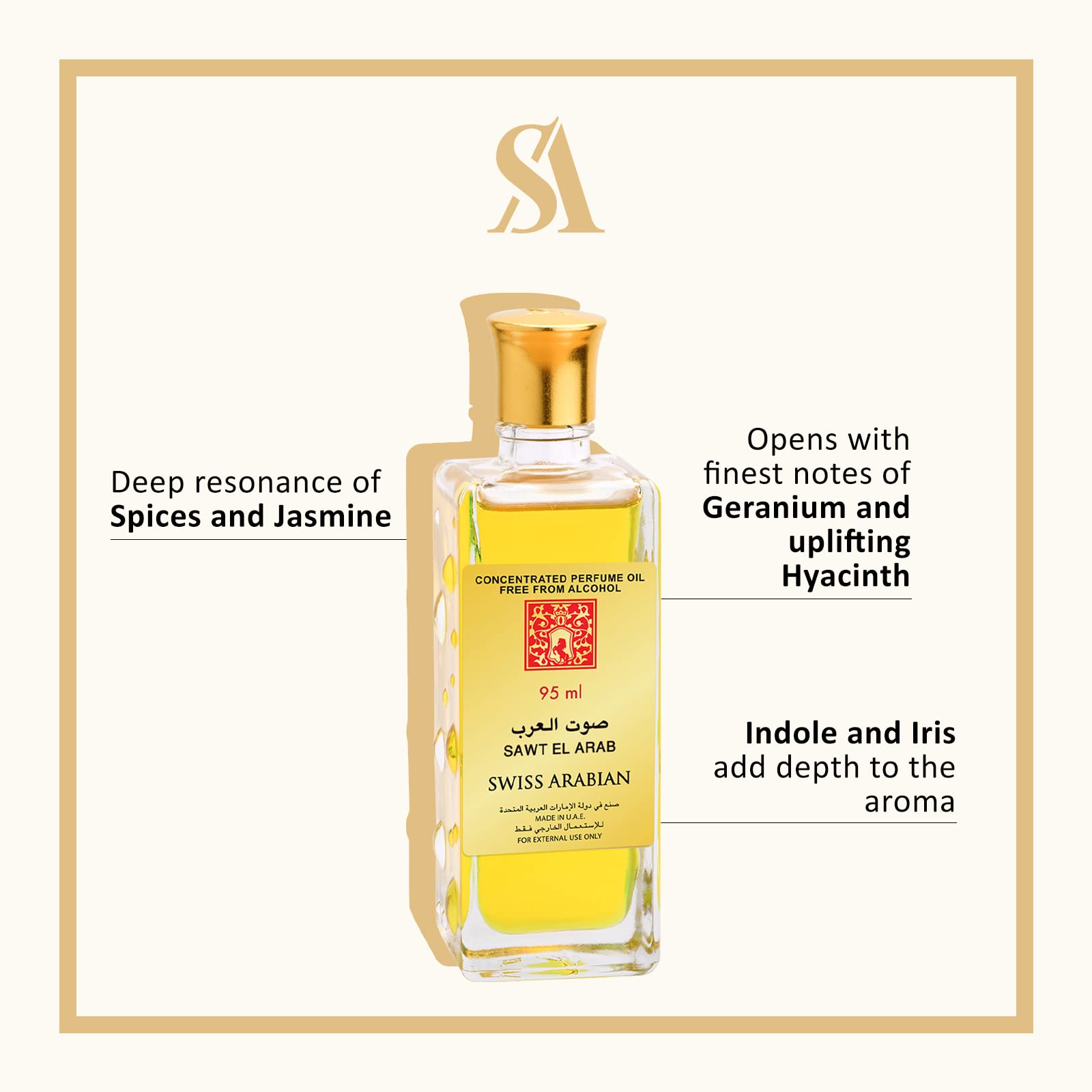 Swiss Arabian Sawt El Arab - Luxury Products from Dubai - Long Lasting Personal Perfume Oil - A Seductive, Exceptionally Made, S